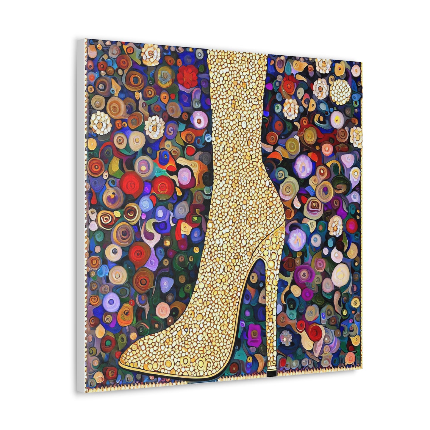 Gold Shoe  - Canvas Wall Art