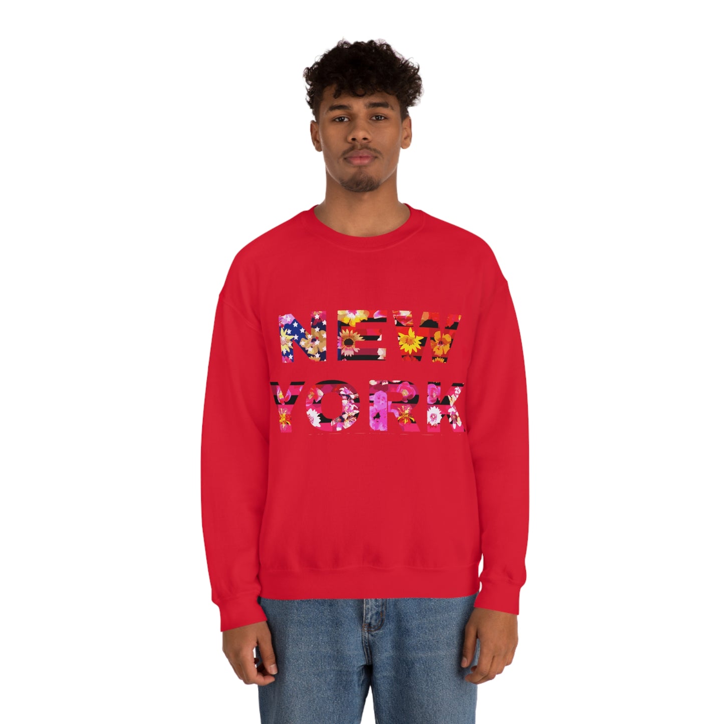 New York Floral Heavy Blend Sweatshirt