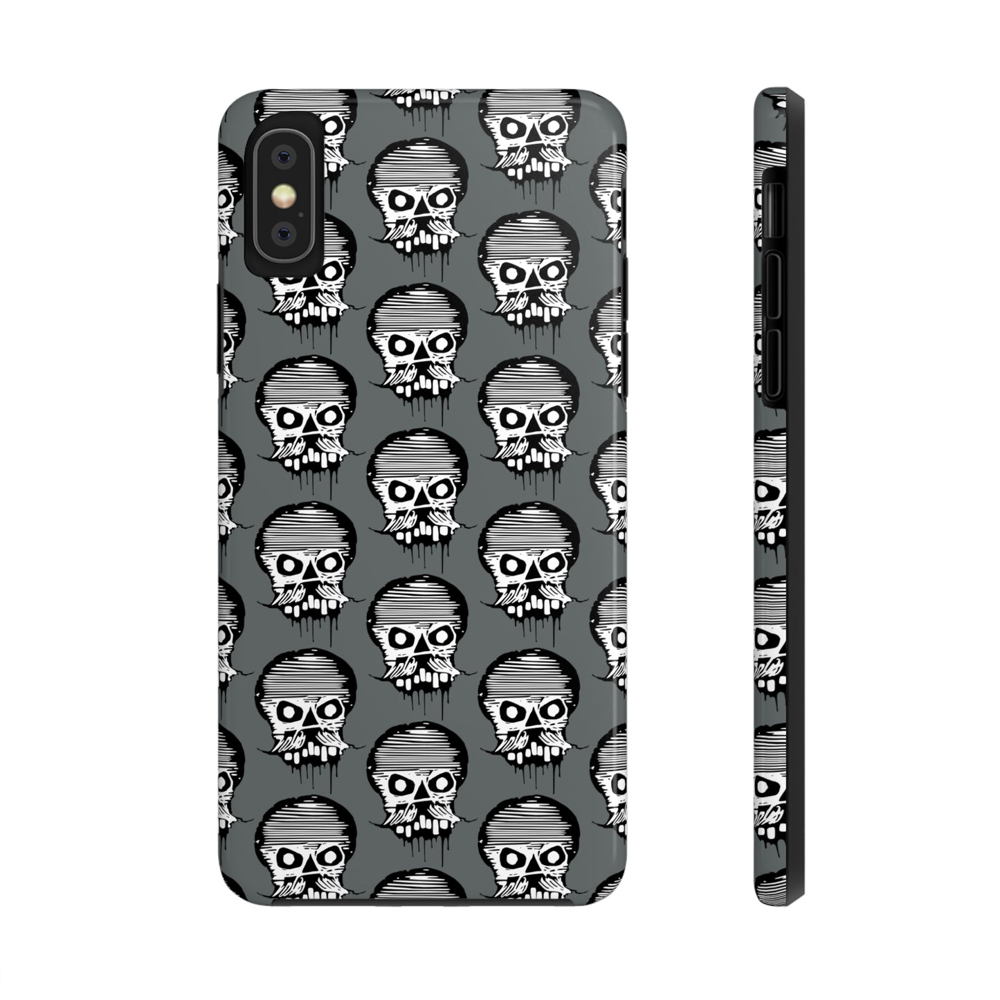 Skull Grey Tough Phone Case