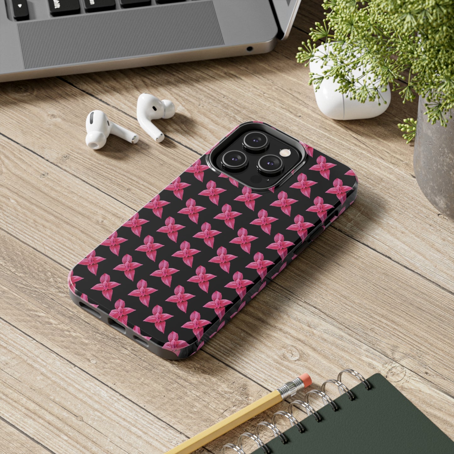 Coleus Black Tough Phone Case