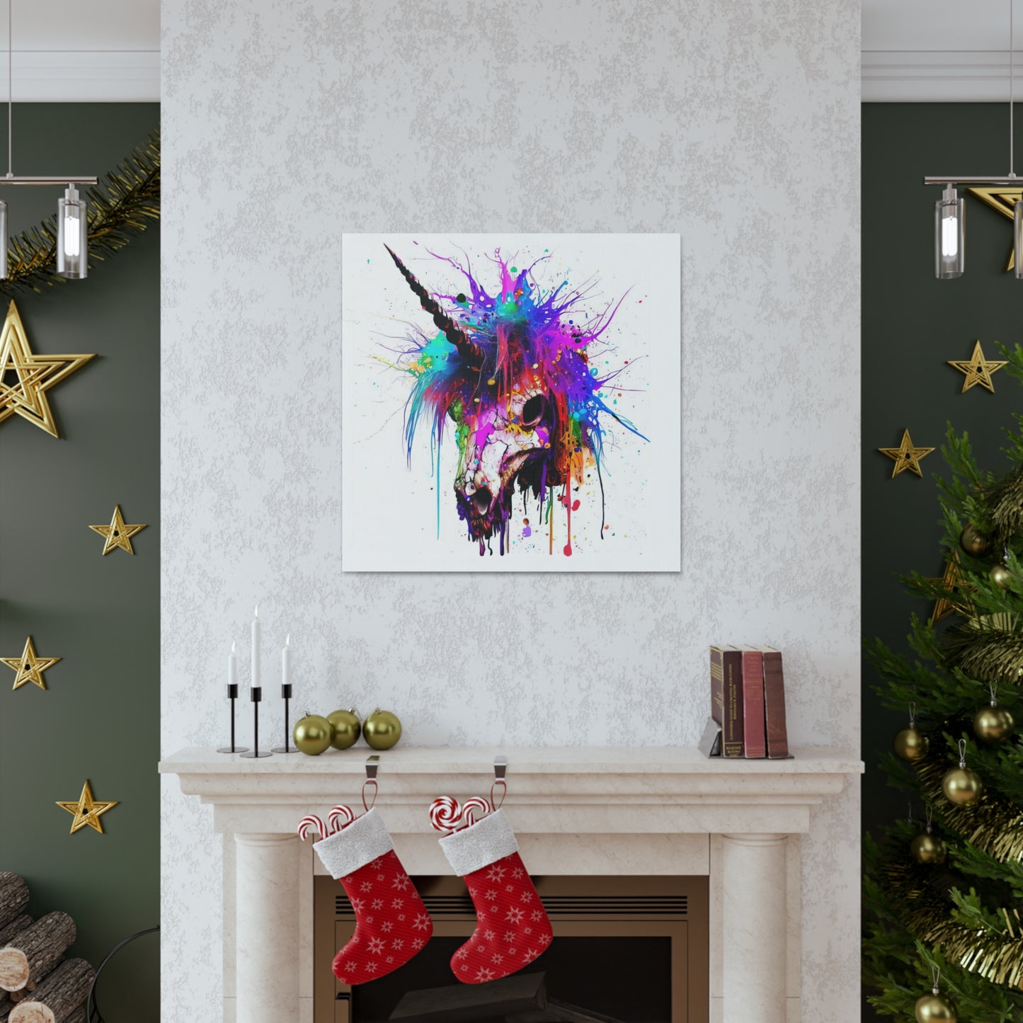 Unicorn Skull - Canvas Wall Art