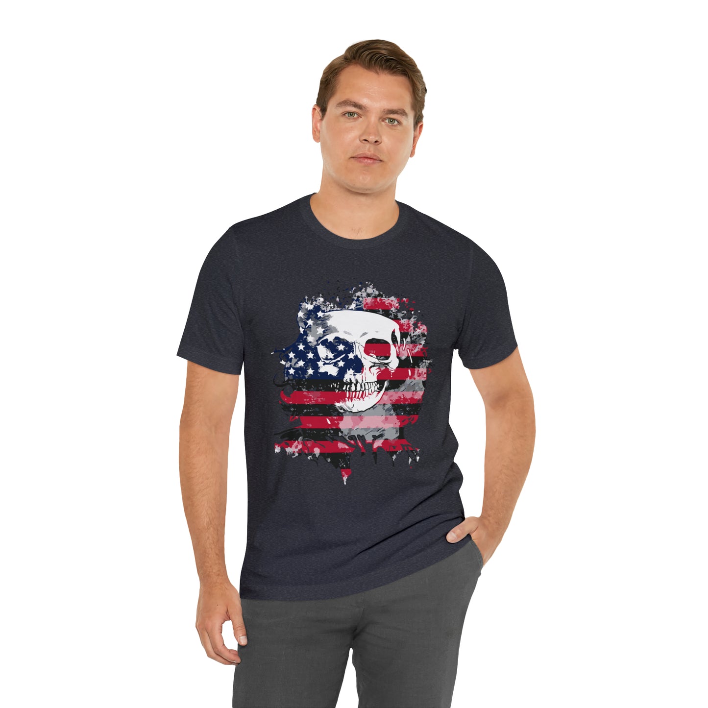 Skull and Flag Unisex Jersey Short Sleeve Tee