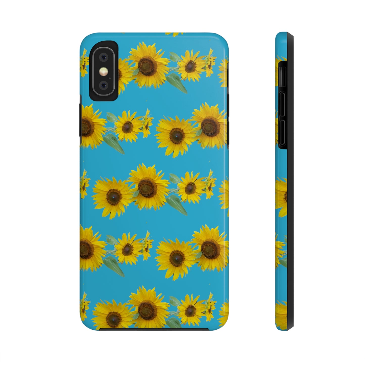 Sunflower Cluster Turquoise Tough Phone Case