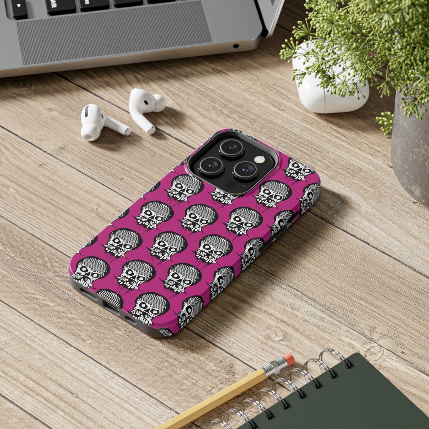 Skull Pink Tough Phone Case