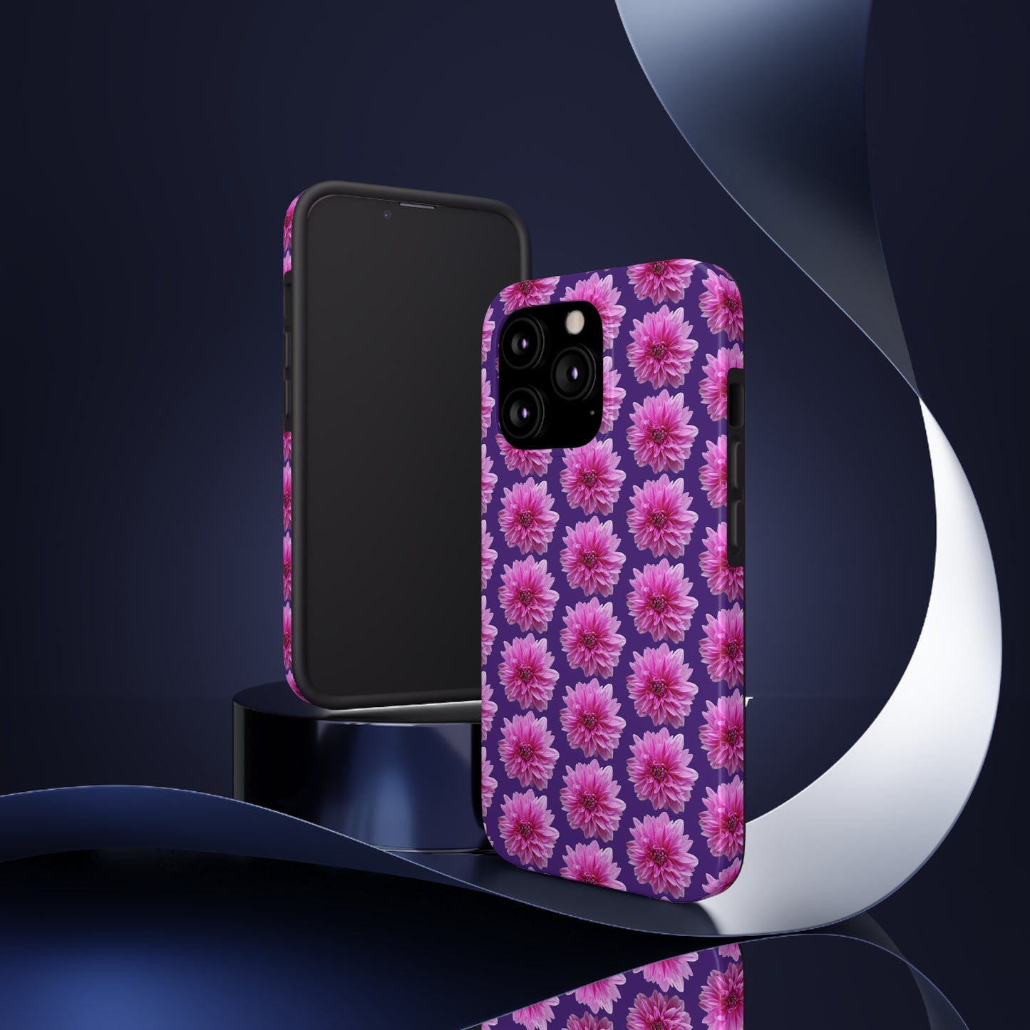 Pink Dahlia Purple Tough Phone Case