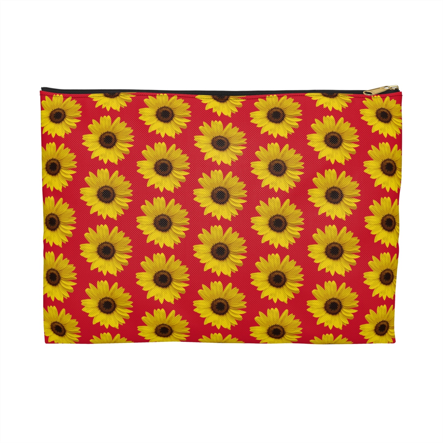 Sunflower Red Accessory Pouch