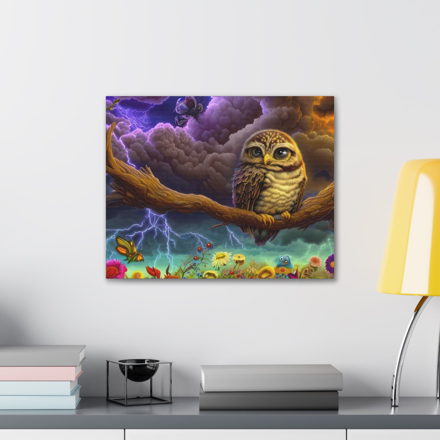 West Virginia Owl - Canvas Wall Art