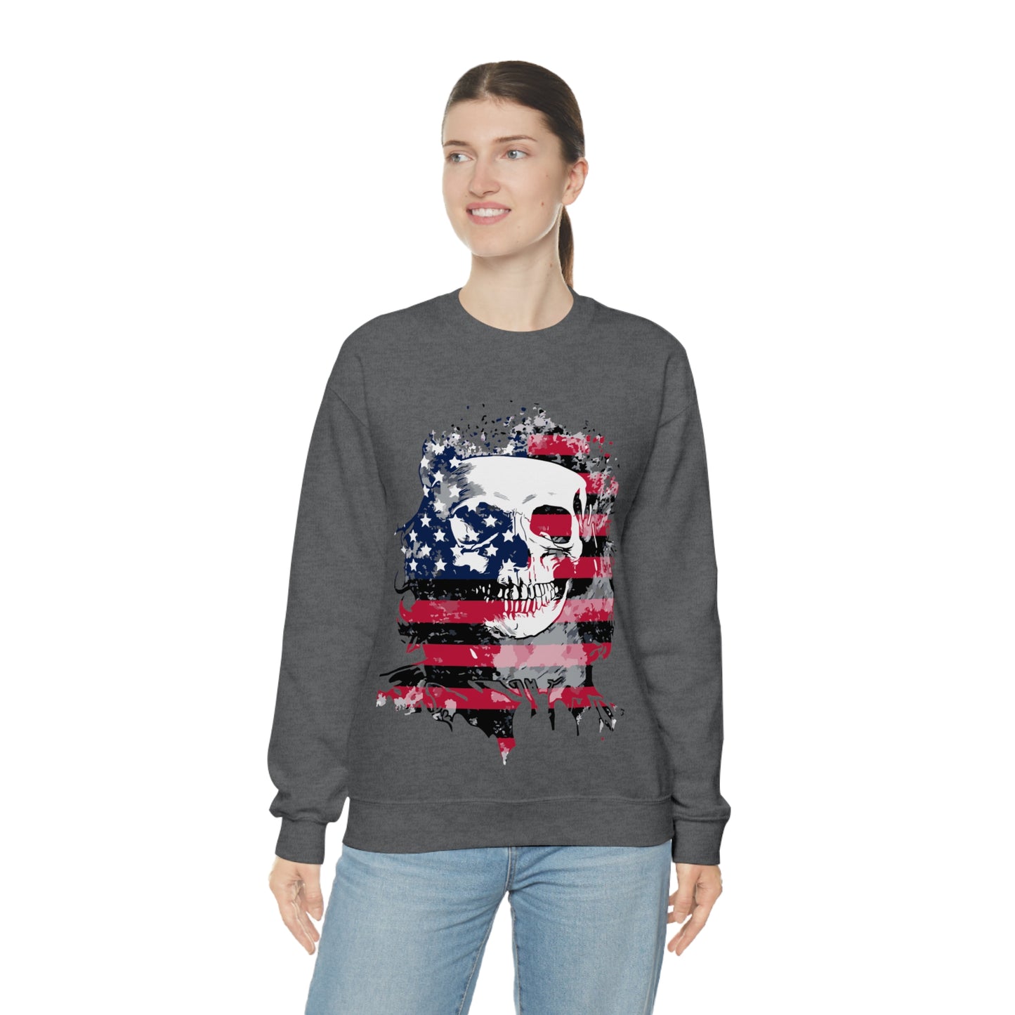 Skull and Flag Unisex Heavy Blend™ Crewneck Sweatshirt