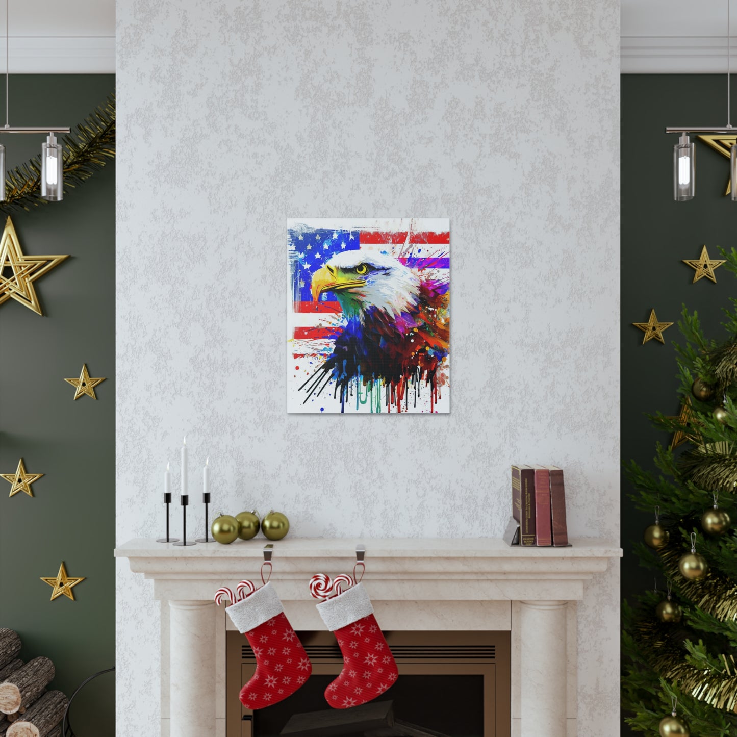 American Eagle Flag  - Canvas Wall Art