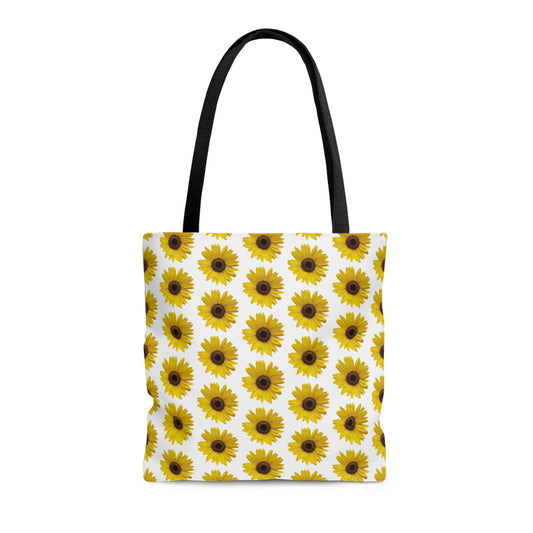 Sunflower White Tote Bag