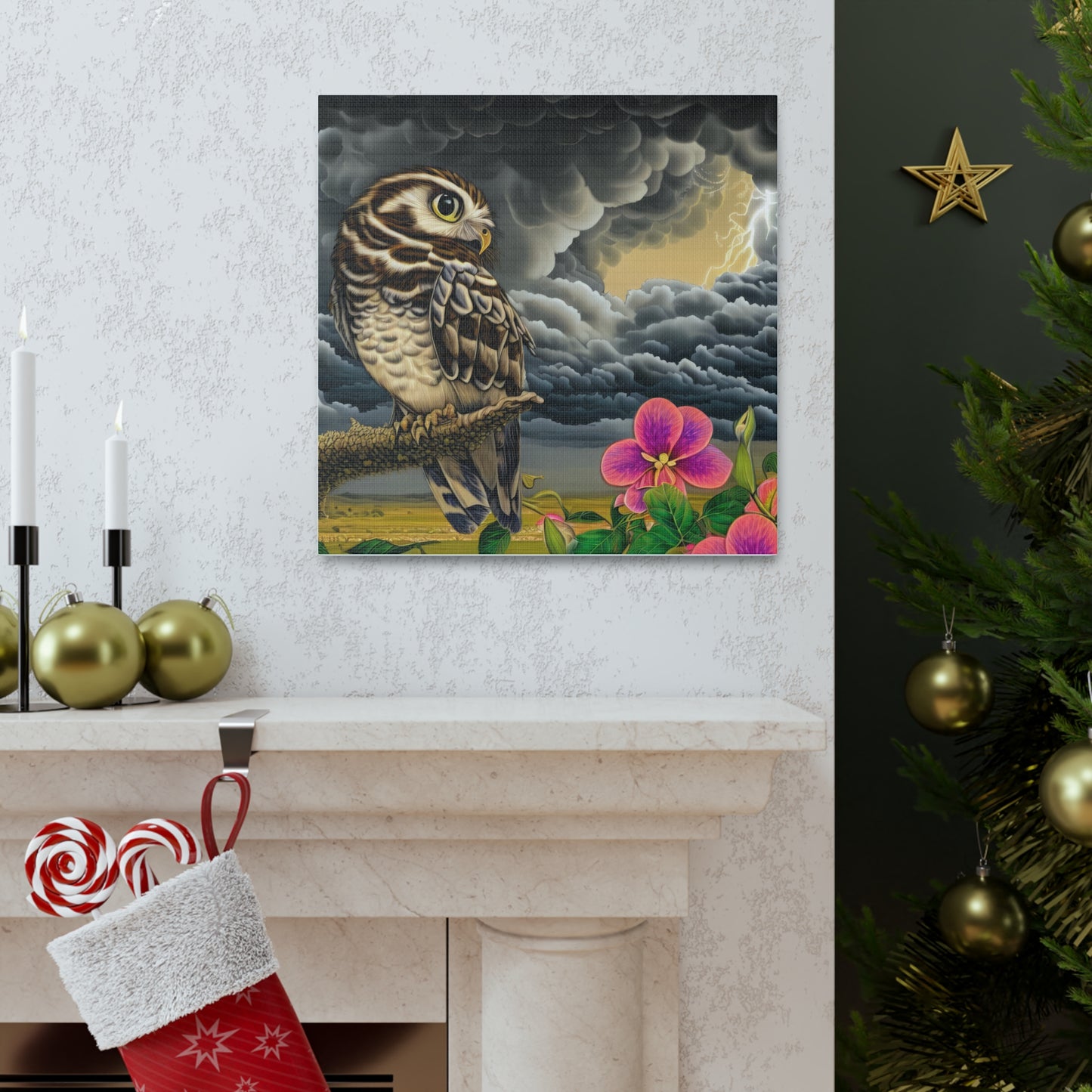 Hawaii Owl - Canvas Wall Art