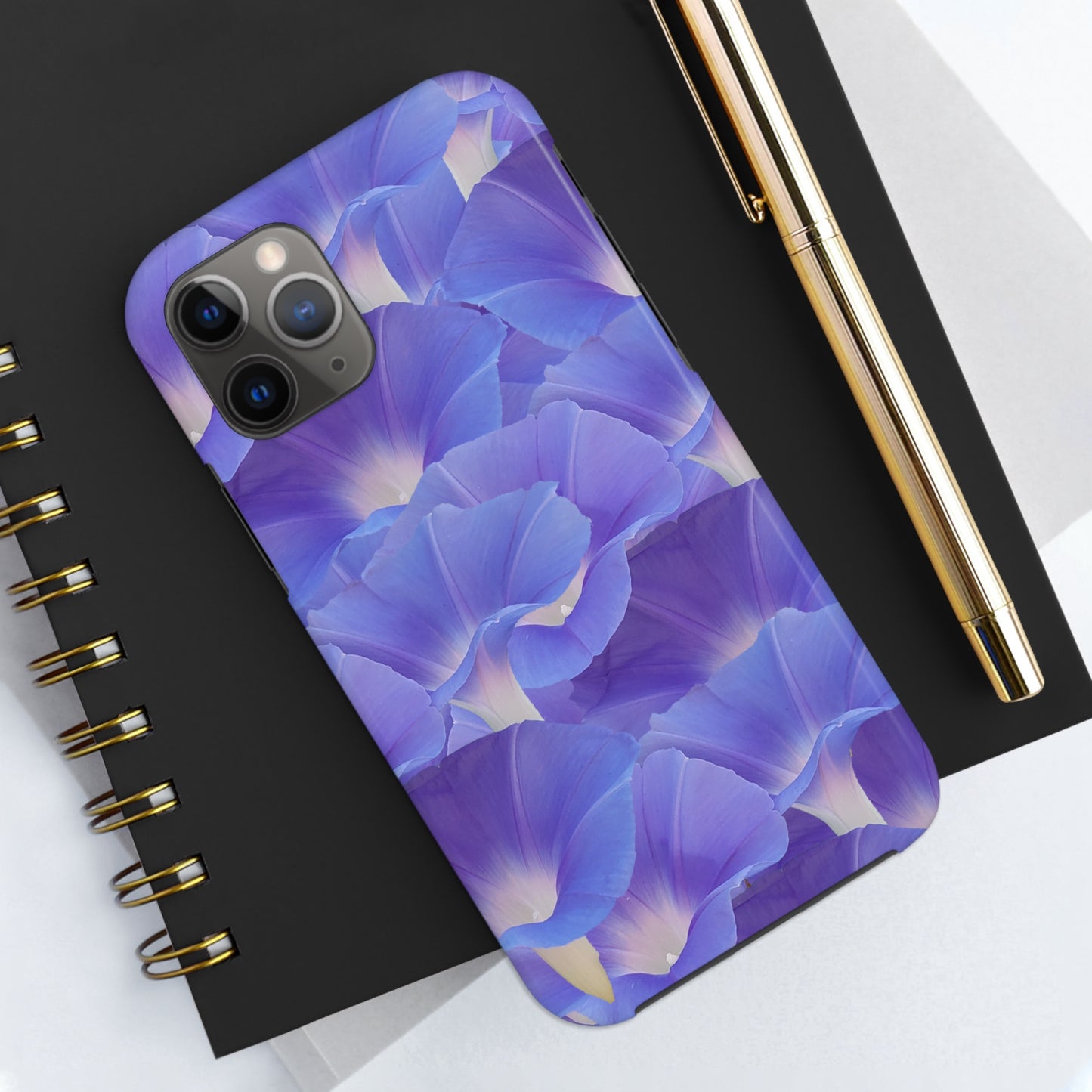 Blue Morning Glory Layers Tough Phone Case