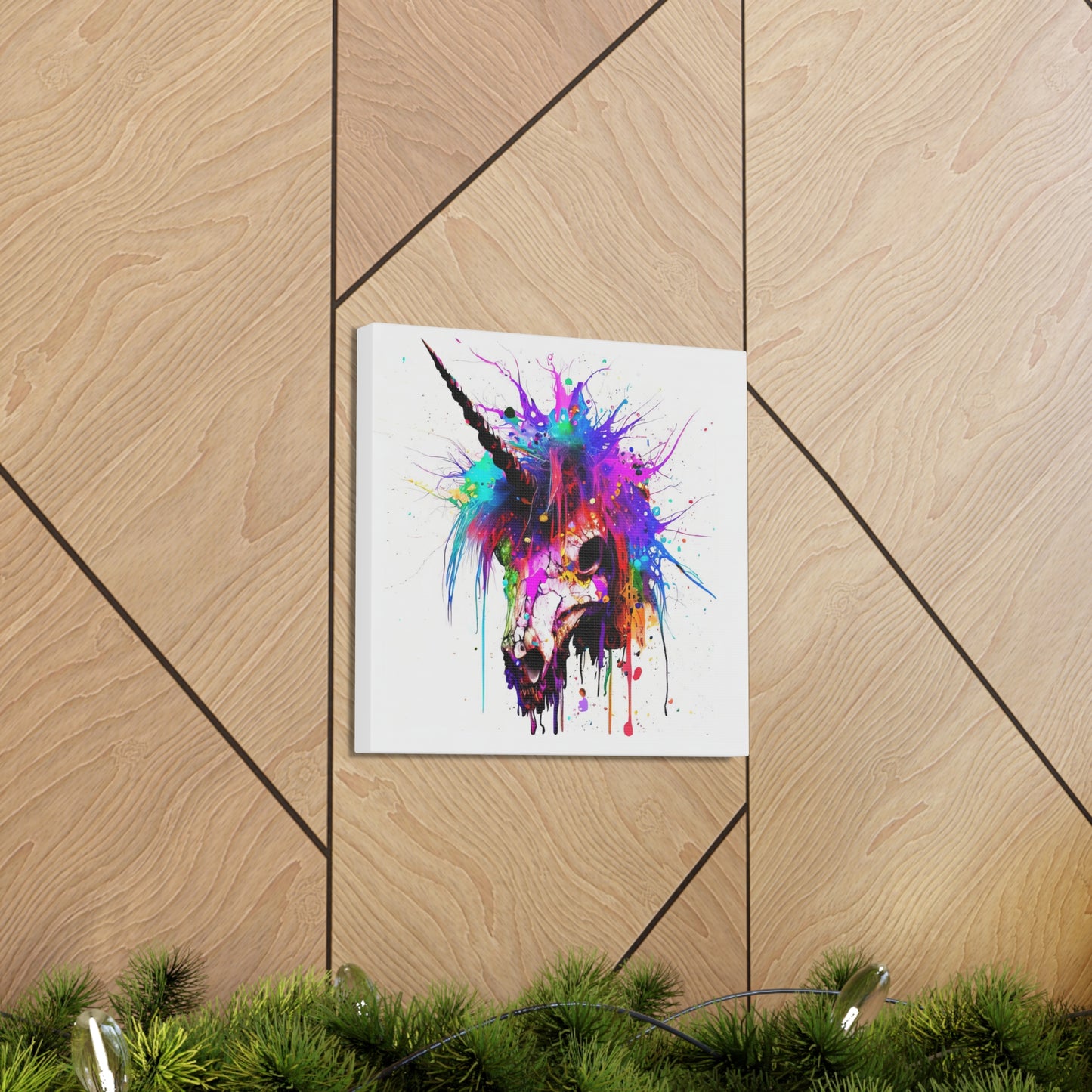 Unicorn Skull - Canvas Wall Art