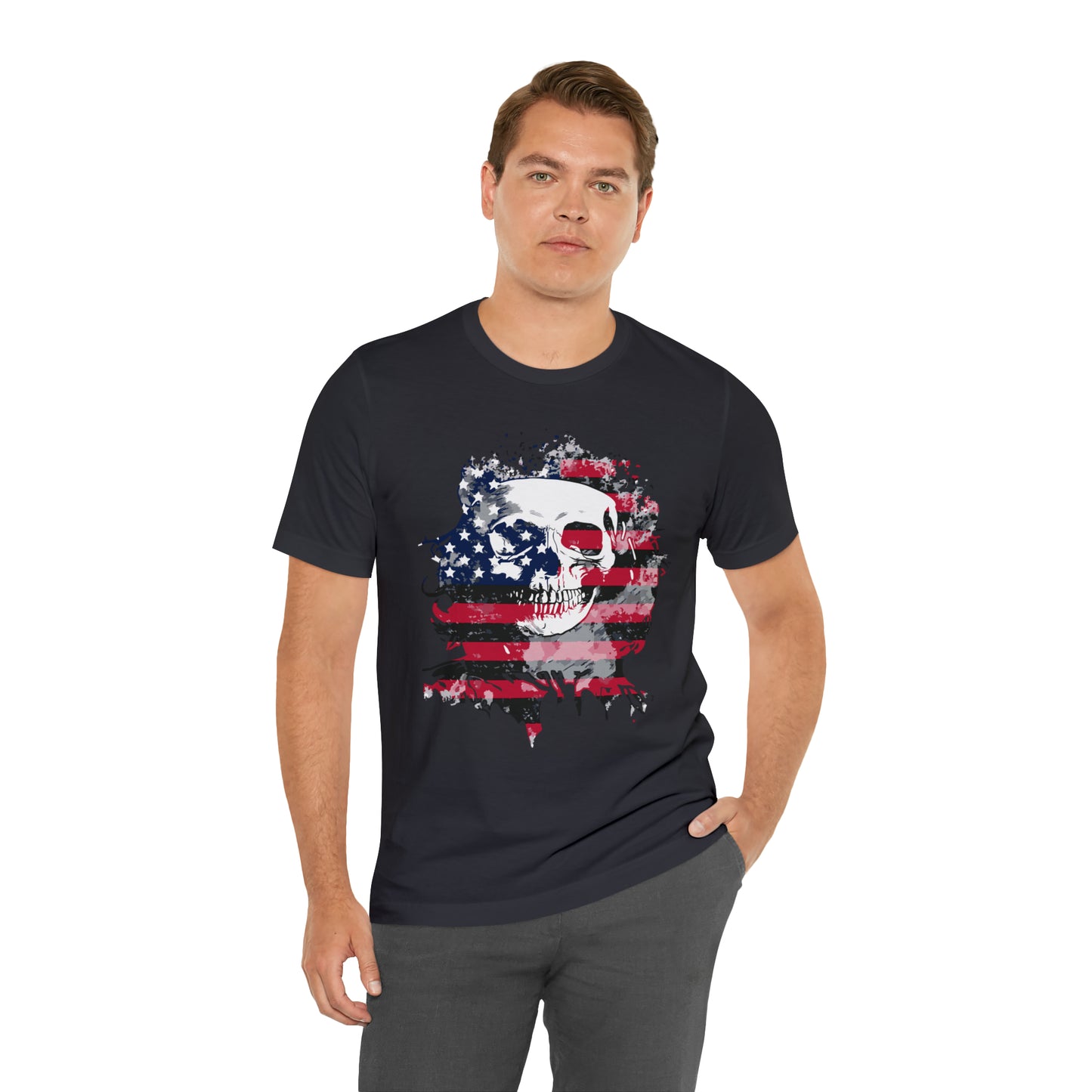 Skull and Flag Unisex Jersey Short Sleeve Tee