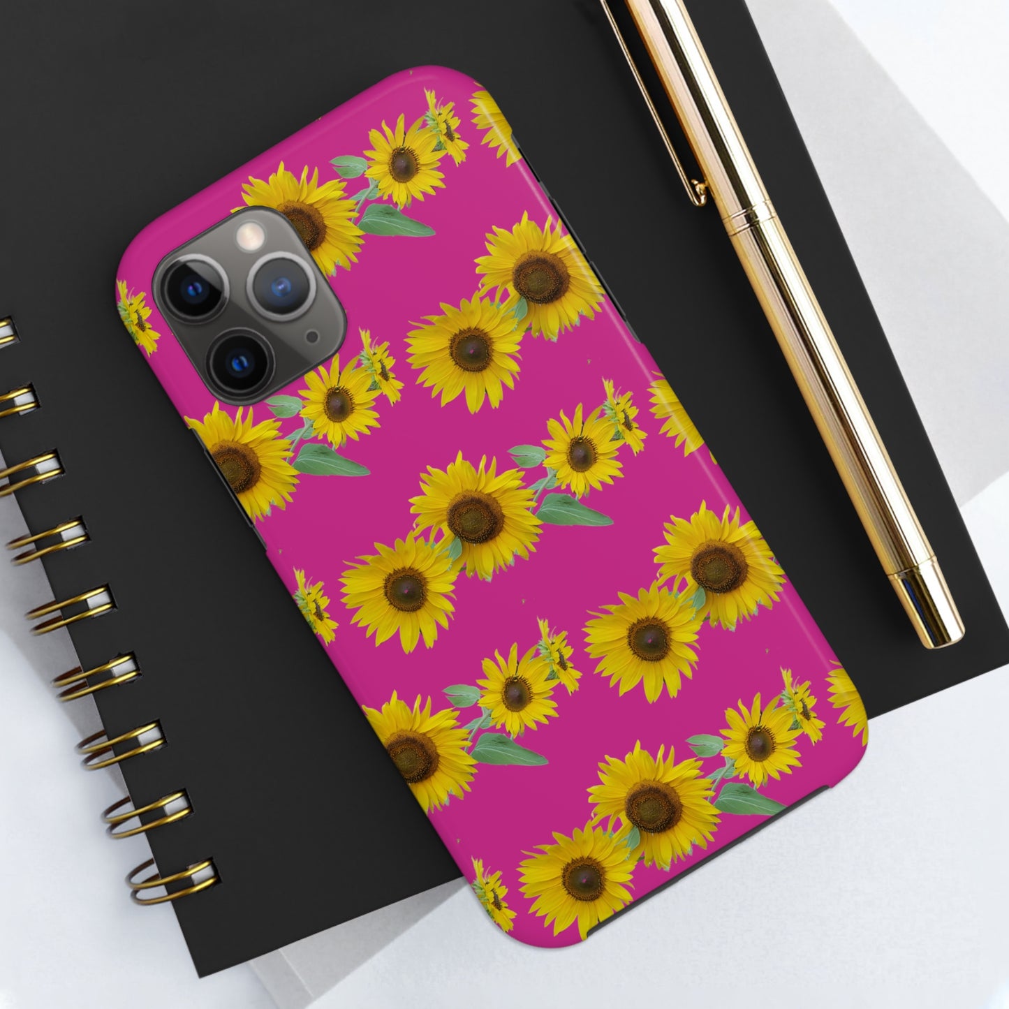 Sunflower Cluster Pink Tough Phone Case