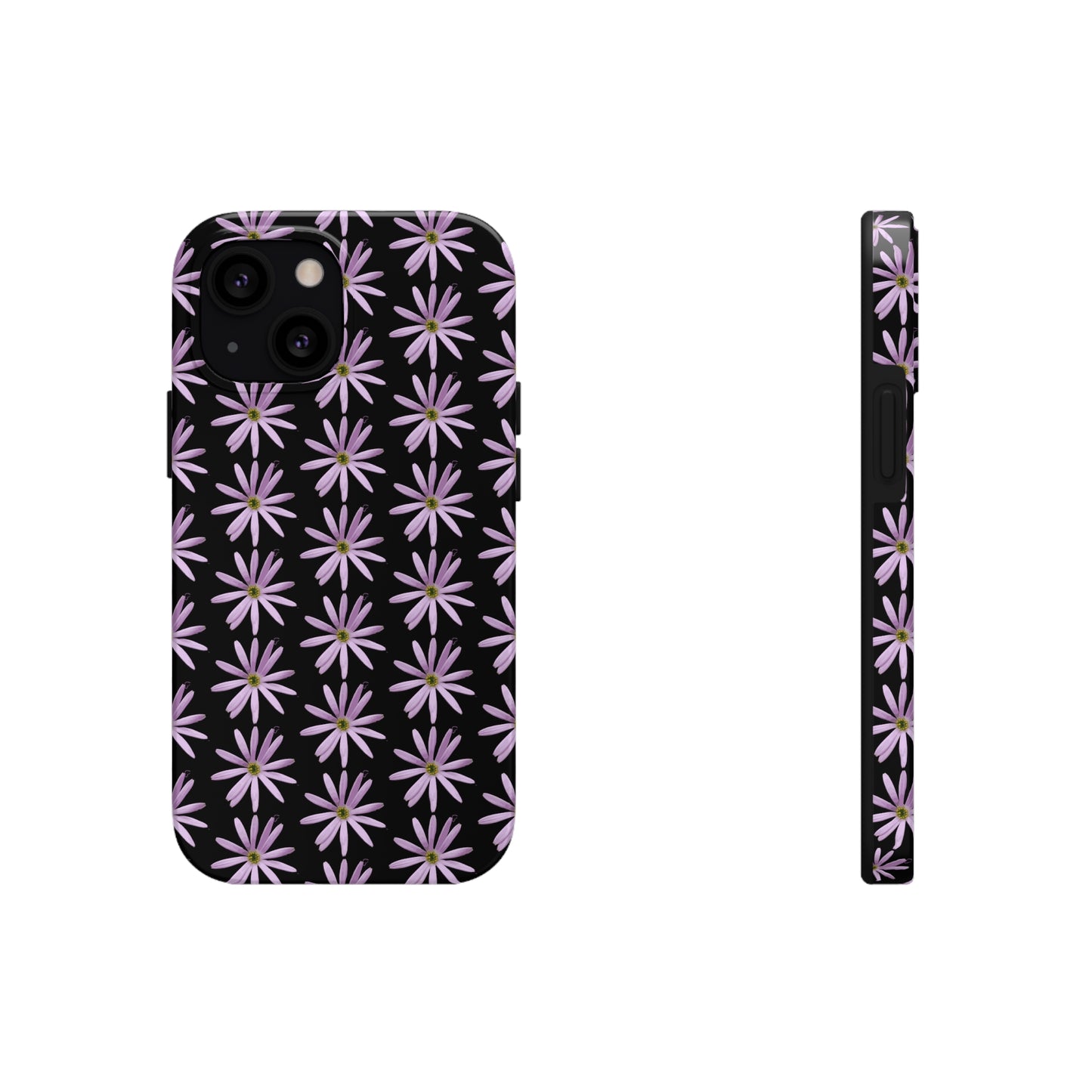 Aster Black Tough Phone Case