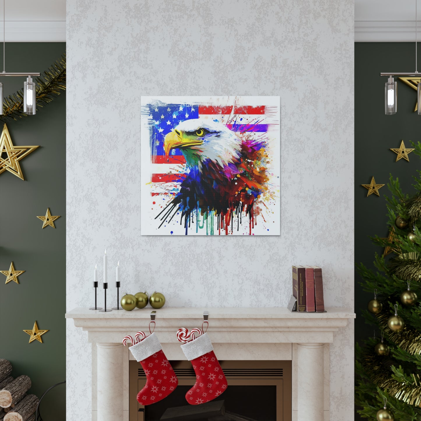 American Eagle Flag  - Canvas Wall Art