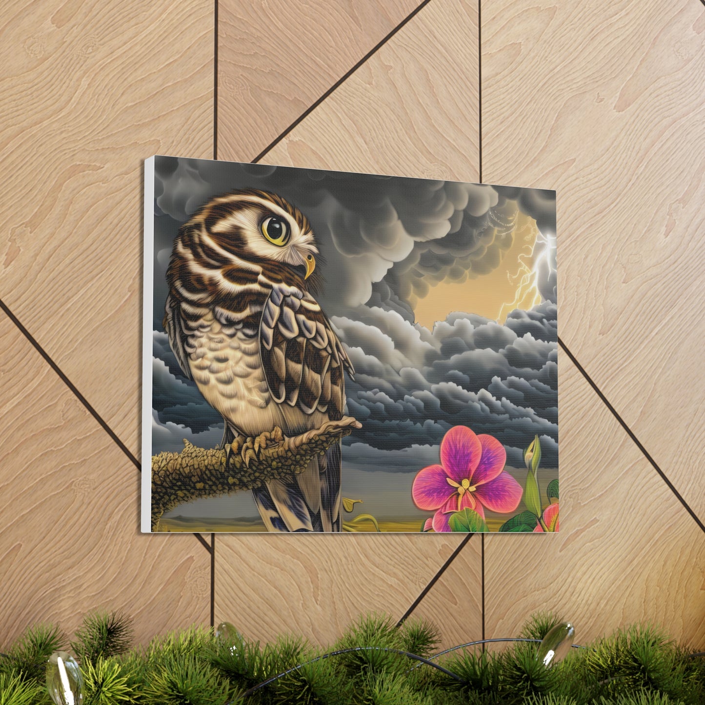 Hawaii Owl - Canvas Wall Art