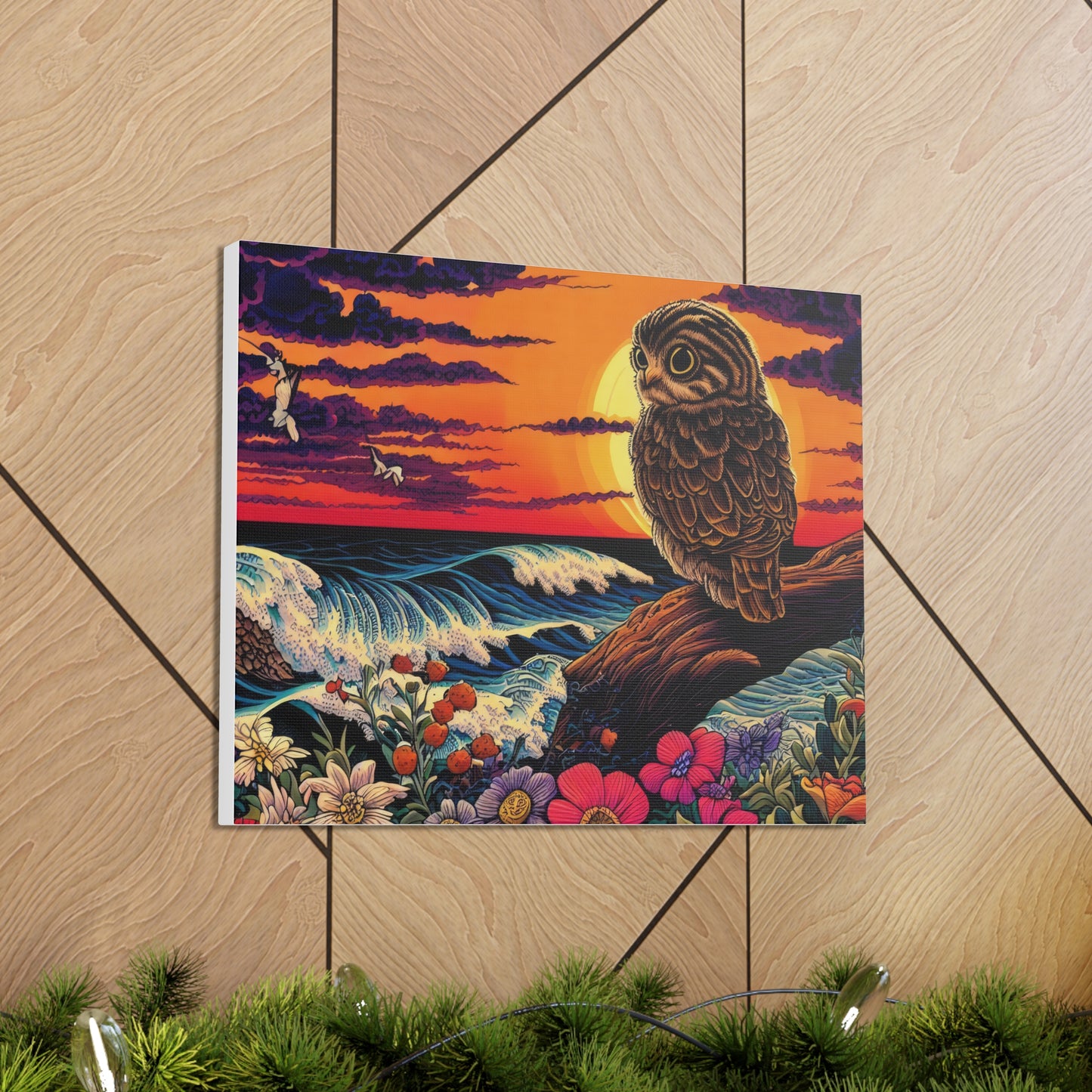 Wisconsin Owl  - Canvas Wall Art