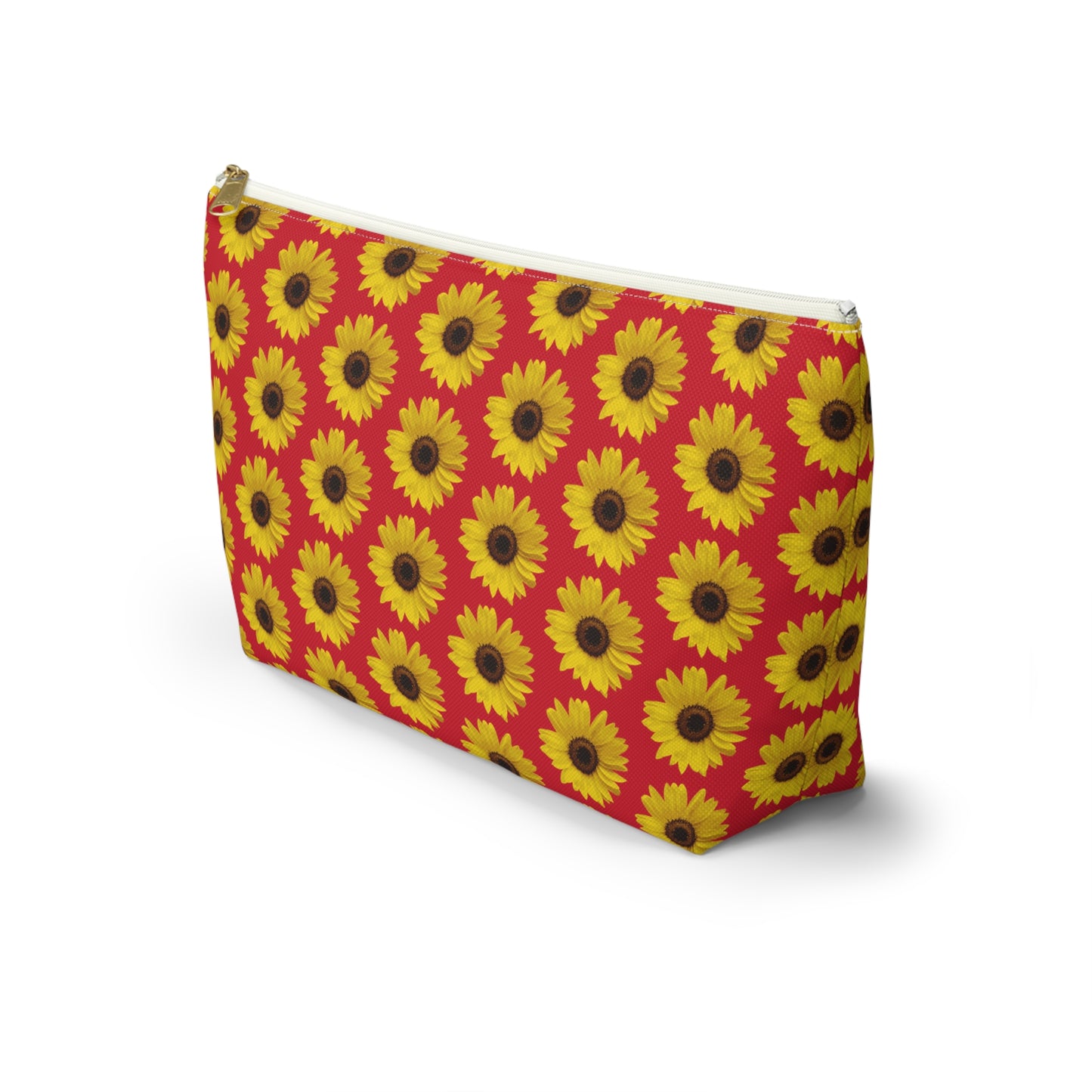 Sunflower Red Accessory Pouch w T-bottom