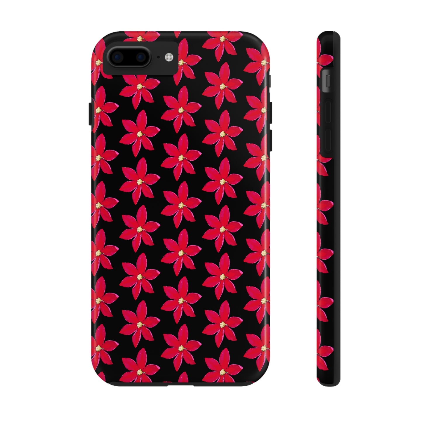 Regency Clematis Black Tough Phone Case