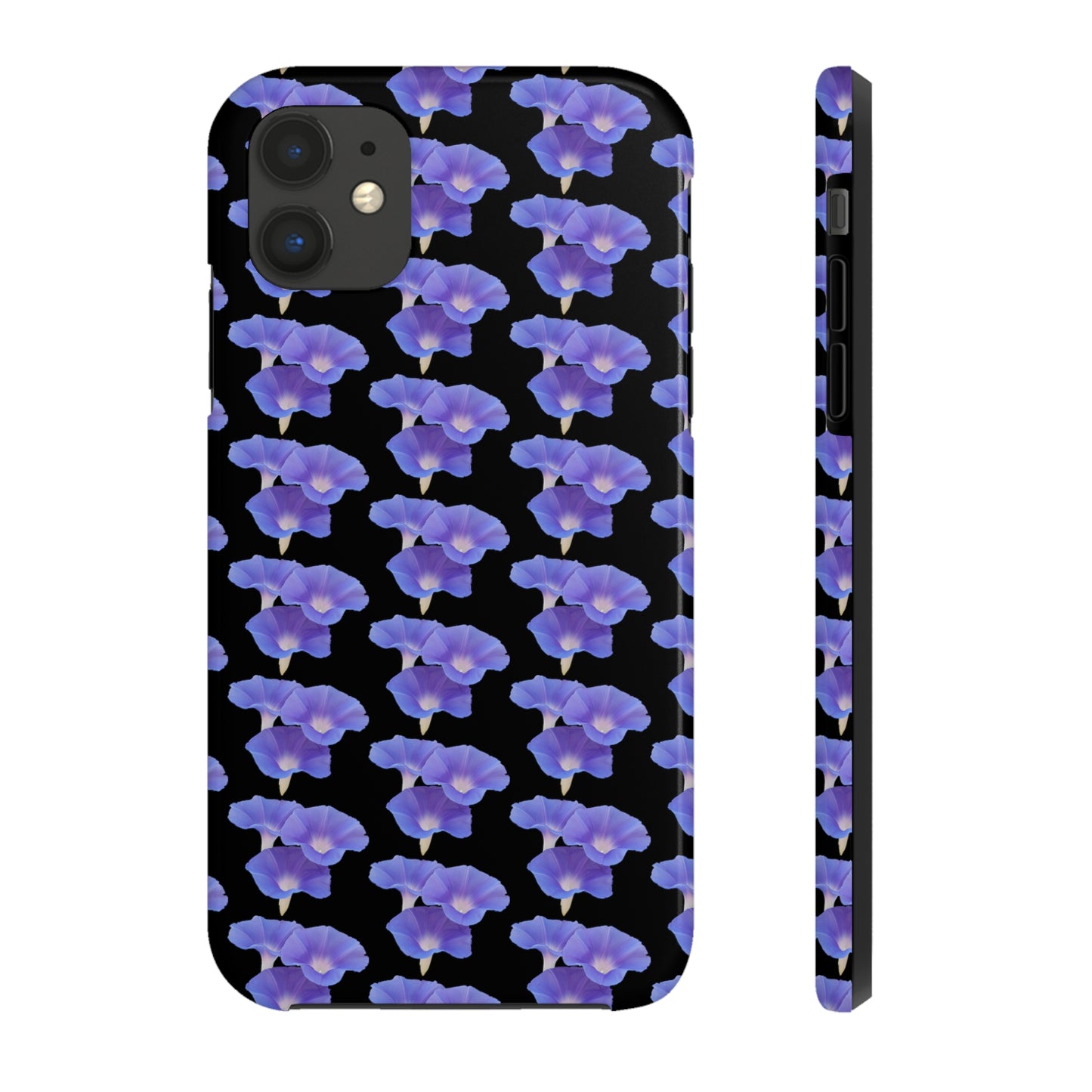 Purple Morning Glory Black Tough Phone Case