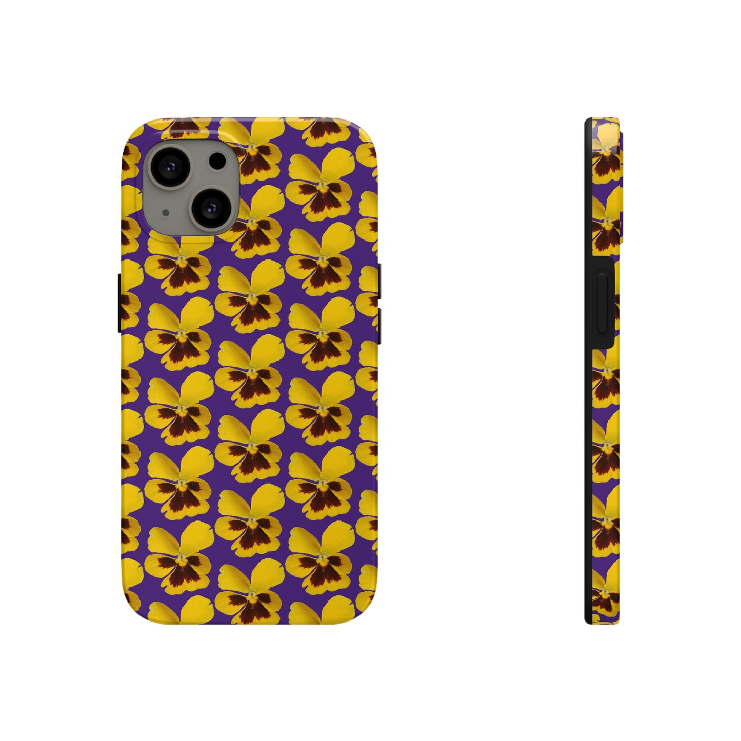 Yellow Pansy Purple Tough Phone Case