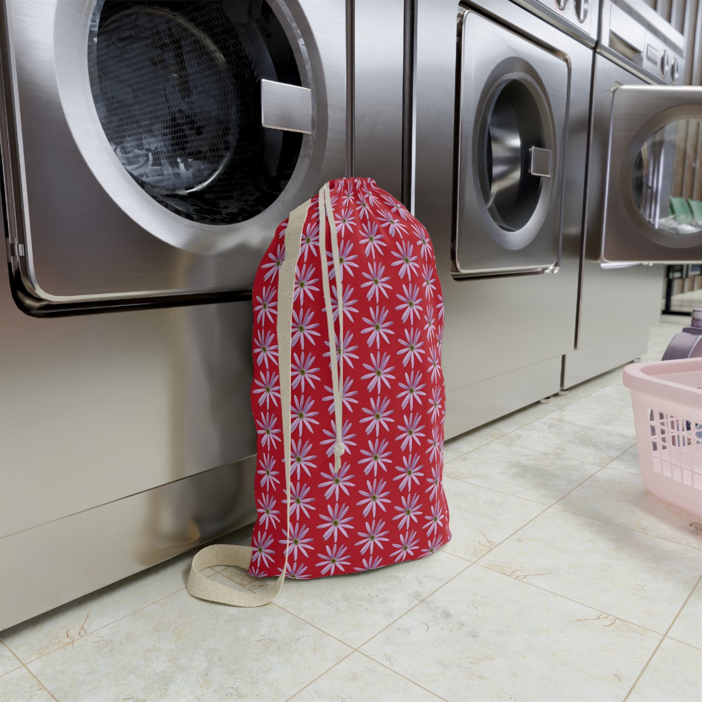 Aster Red Laundry Bag