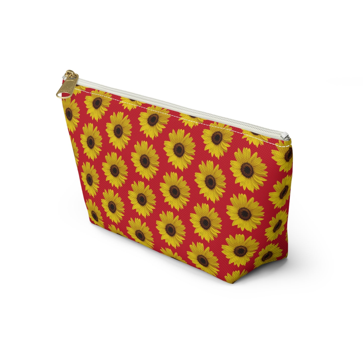 Sunflower Red Accessory Pouch w T-bottom