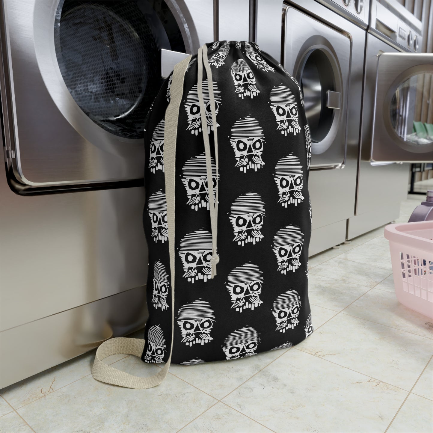 Calavera Black Laundry Bag