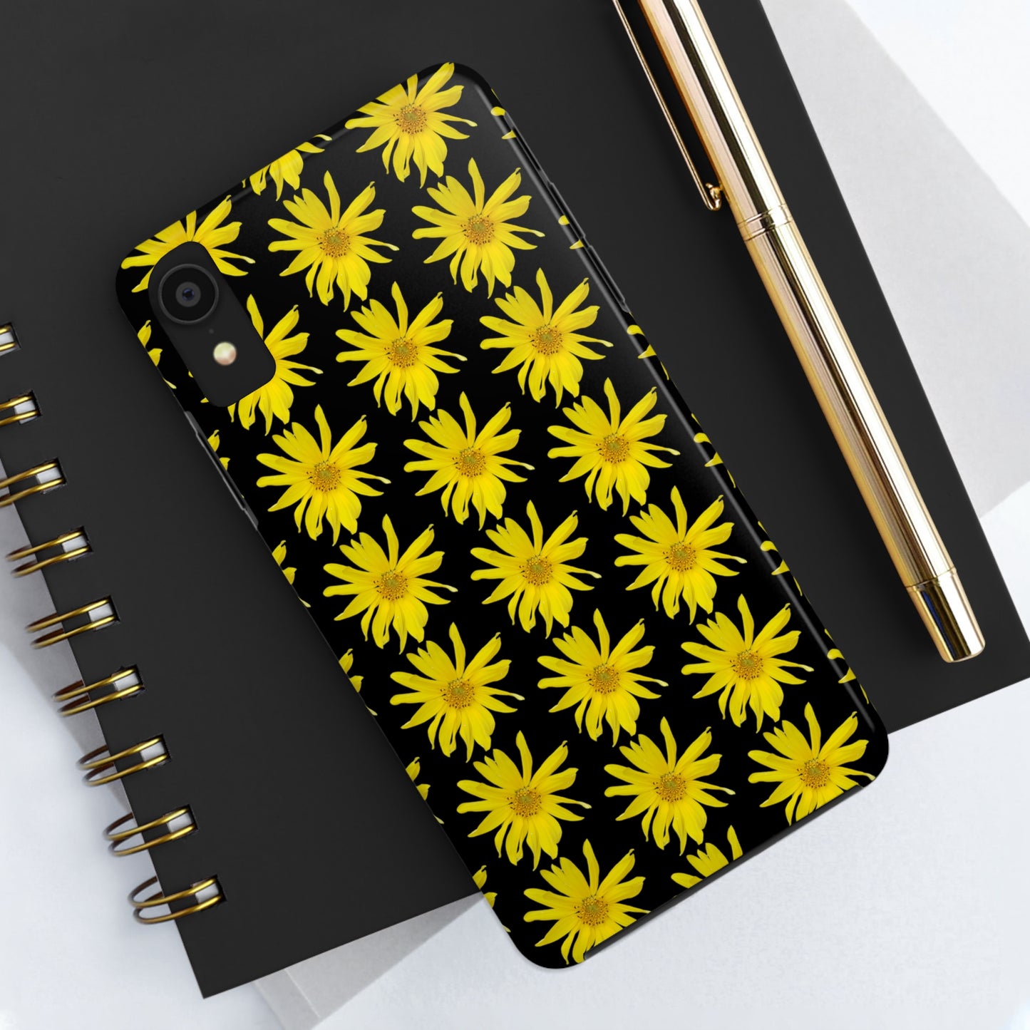 Wild Sunflower Black Tough Phone Case