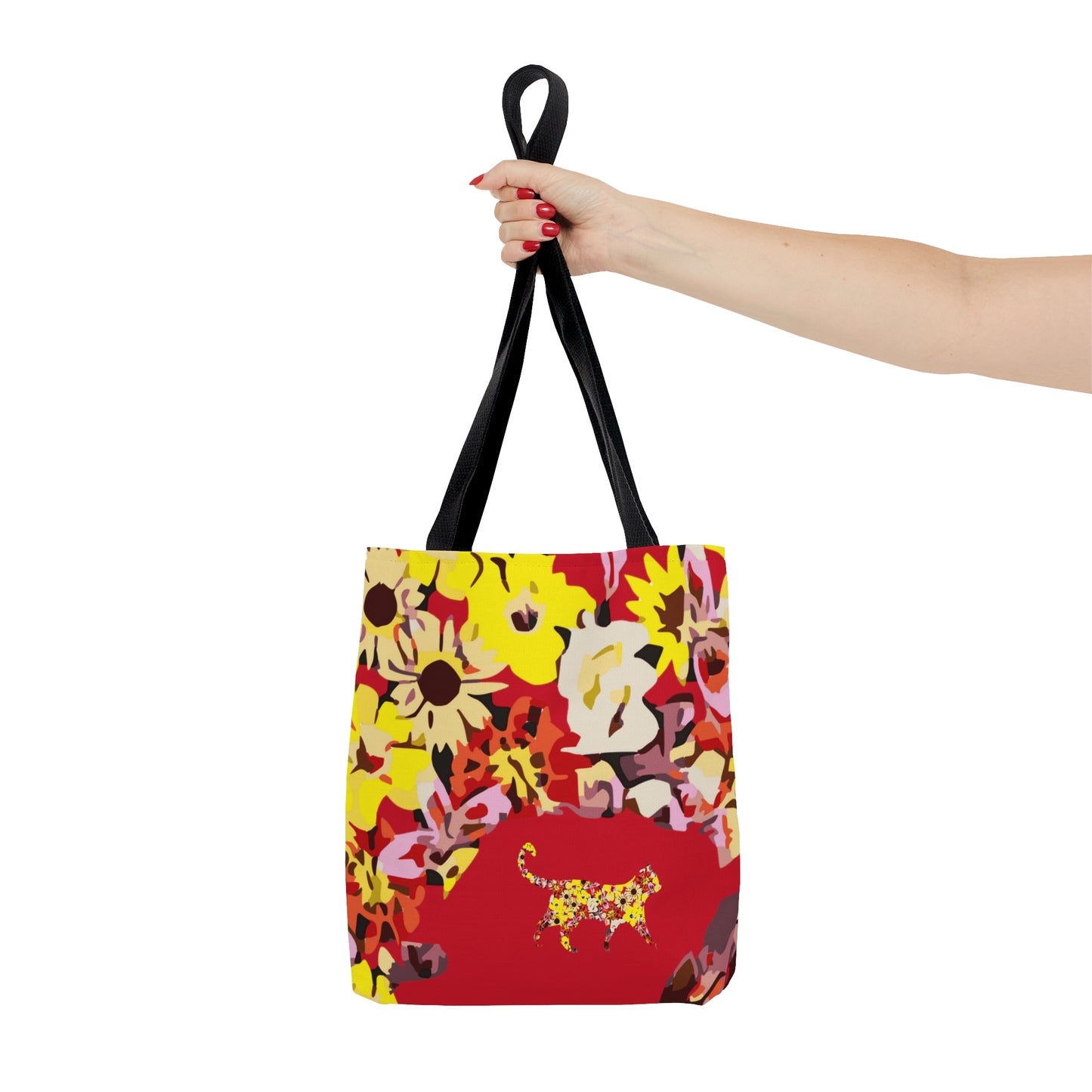 Floral Cat Tote Bag