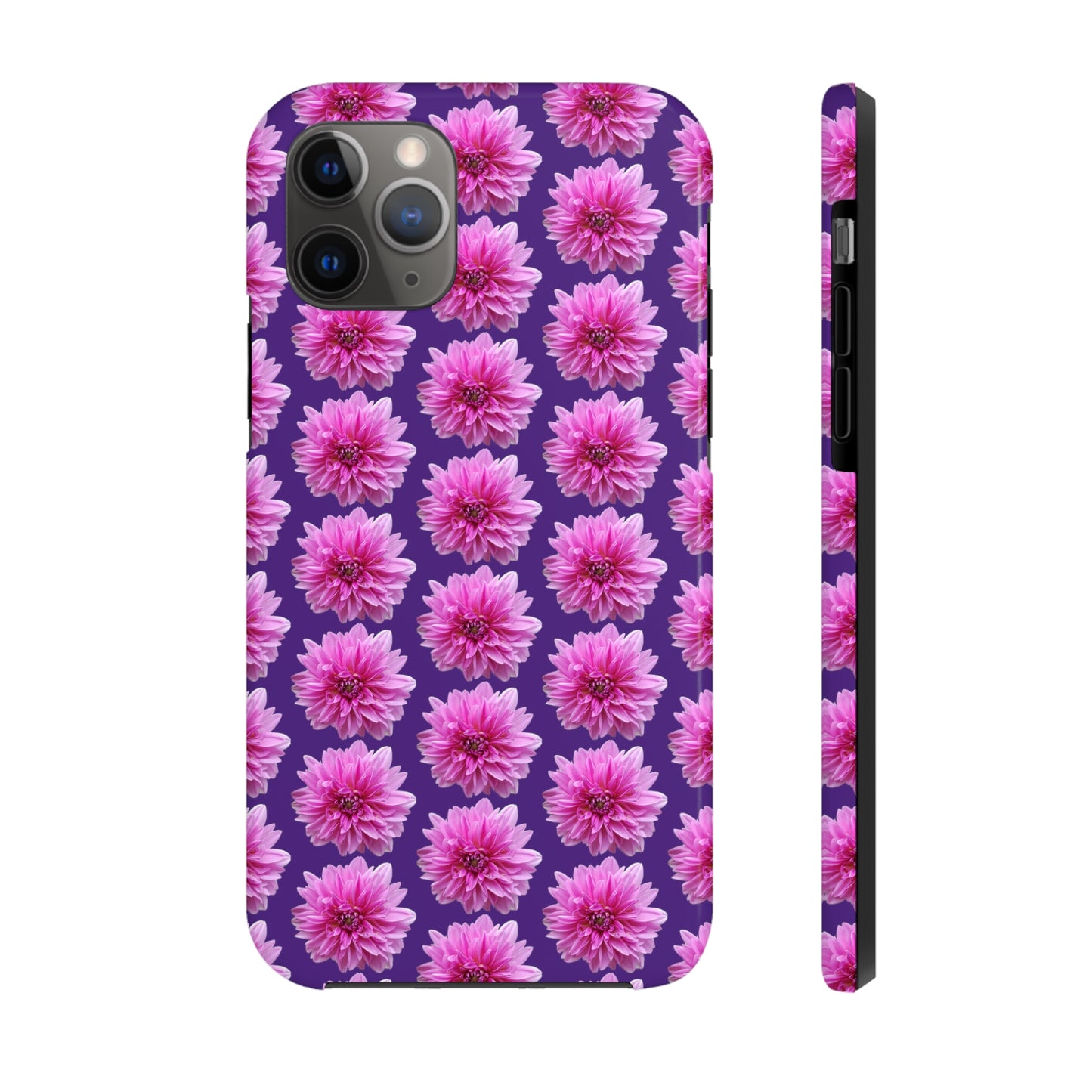 Pink Dahlia Purple Tough Phone Case