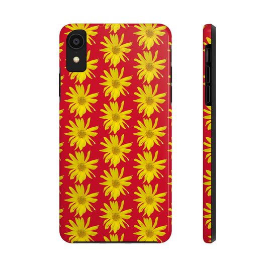 Wild Sunflower Red Tough Phone Case