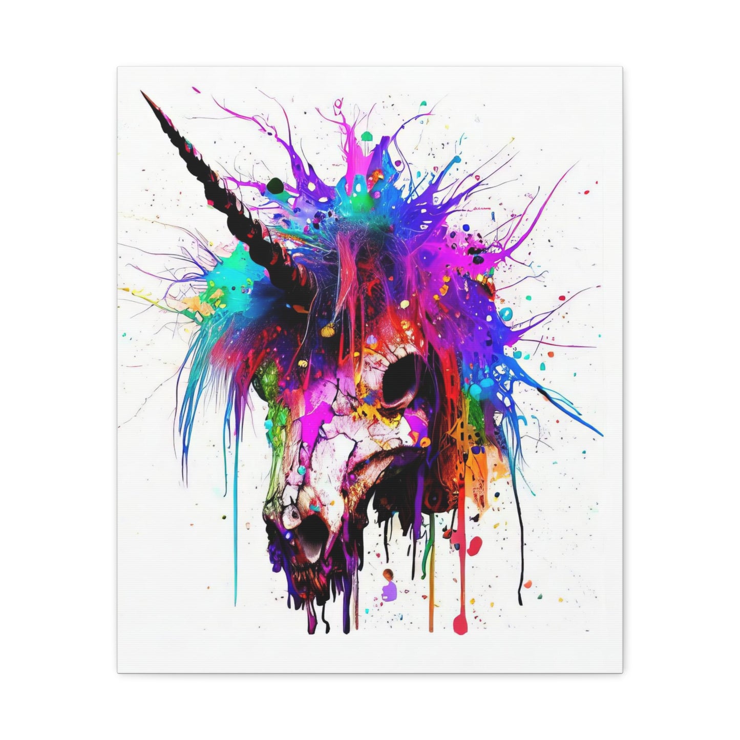 Unicorn Skull - Canvas Wall Art