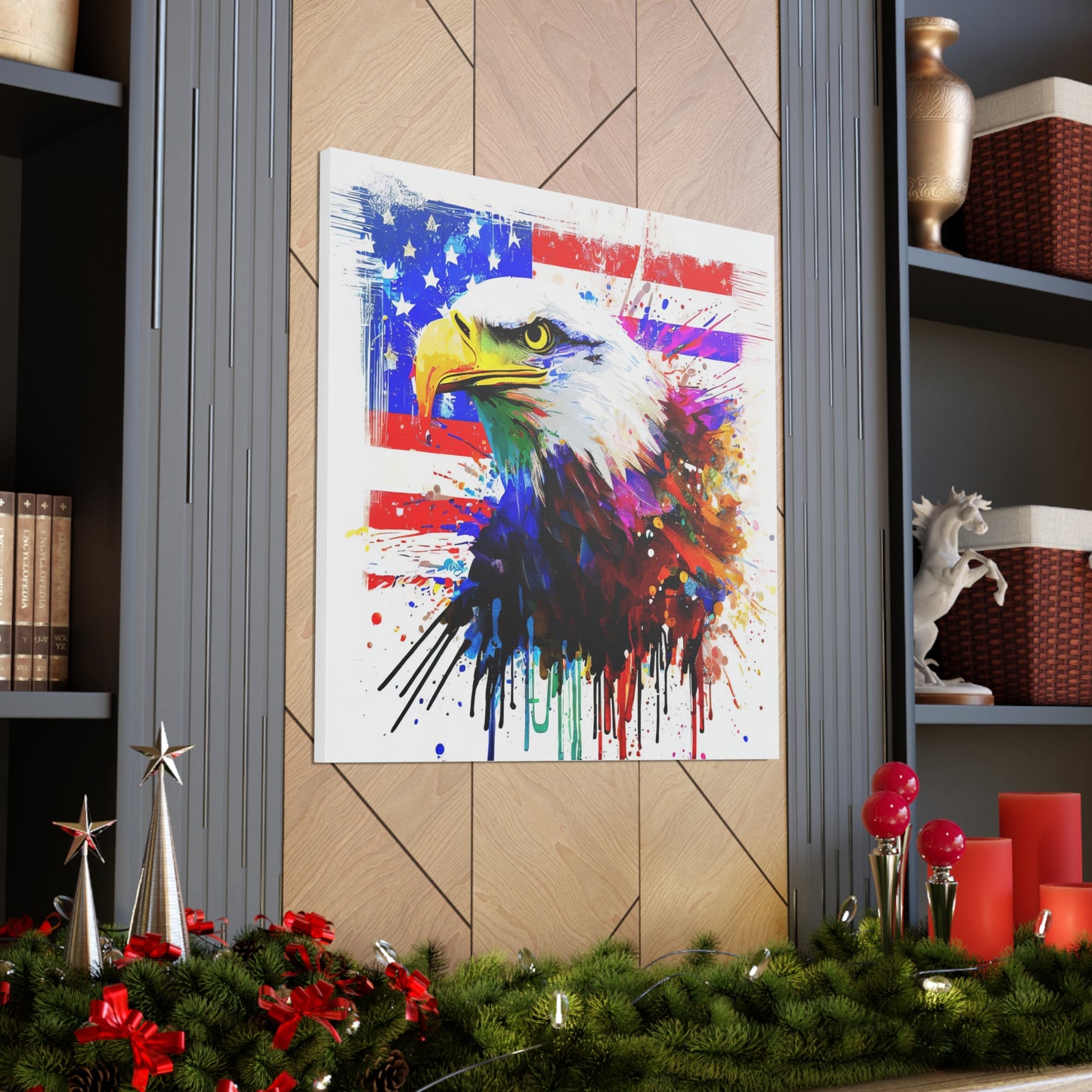 American Eagle Flag  - Canvas Wall Art