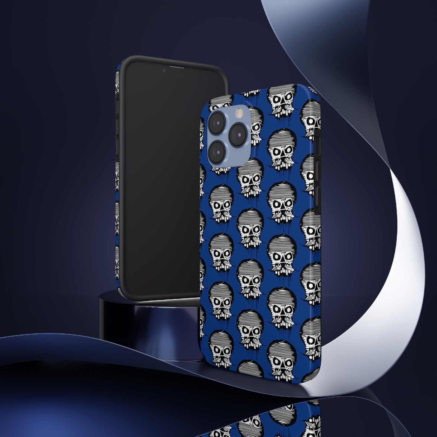 Skull Blue Tough Phone Case