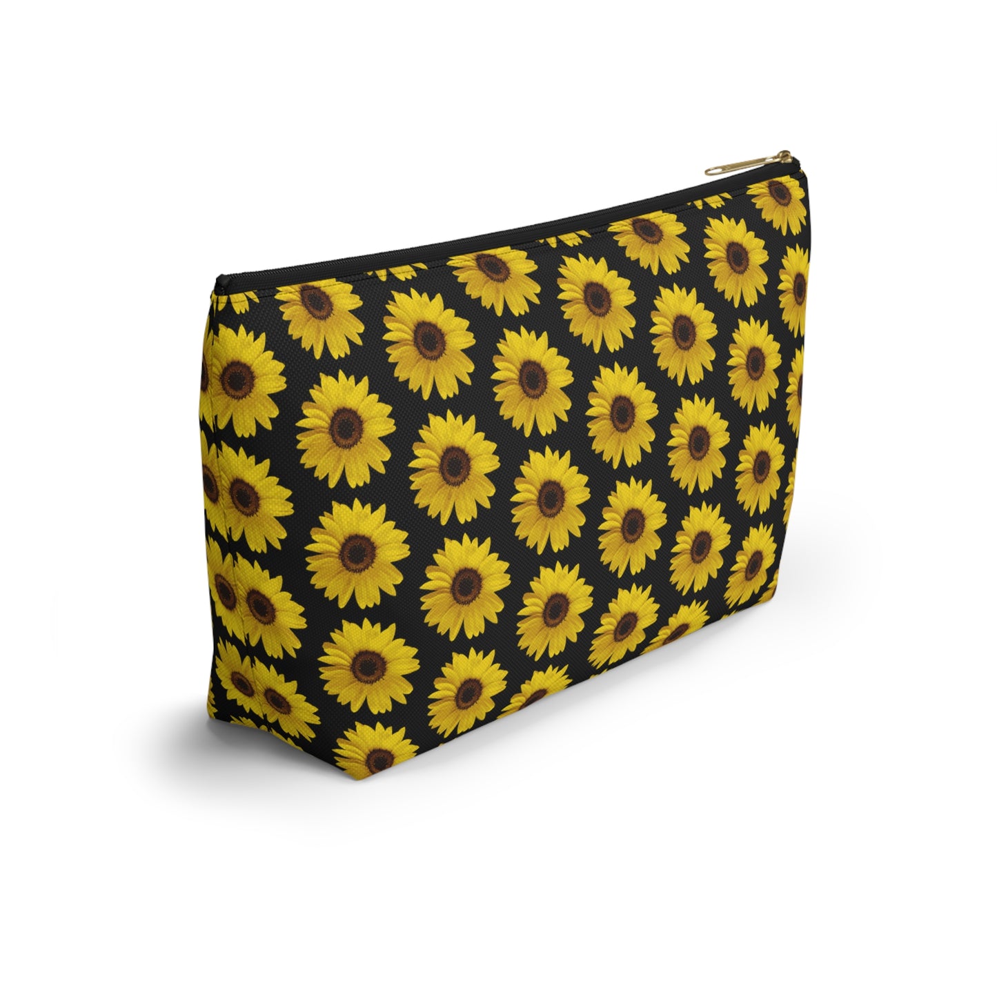 Sunflower Black Accessory Pouch w T-bottom