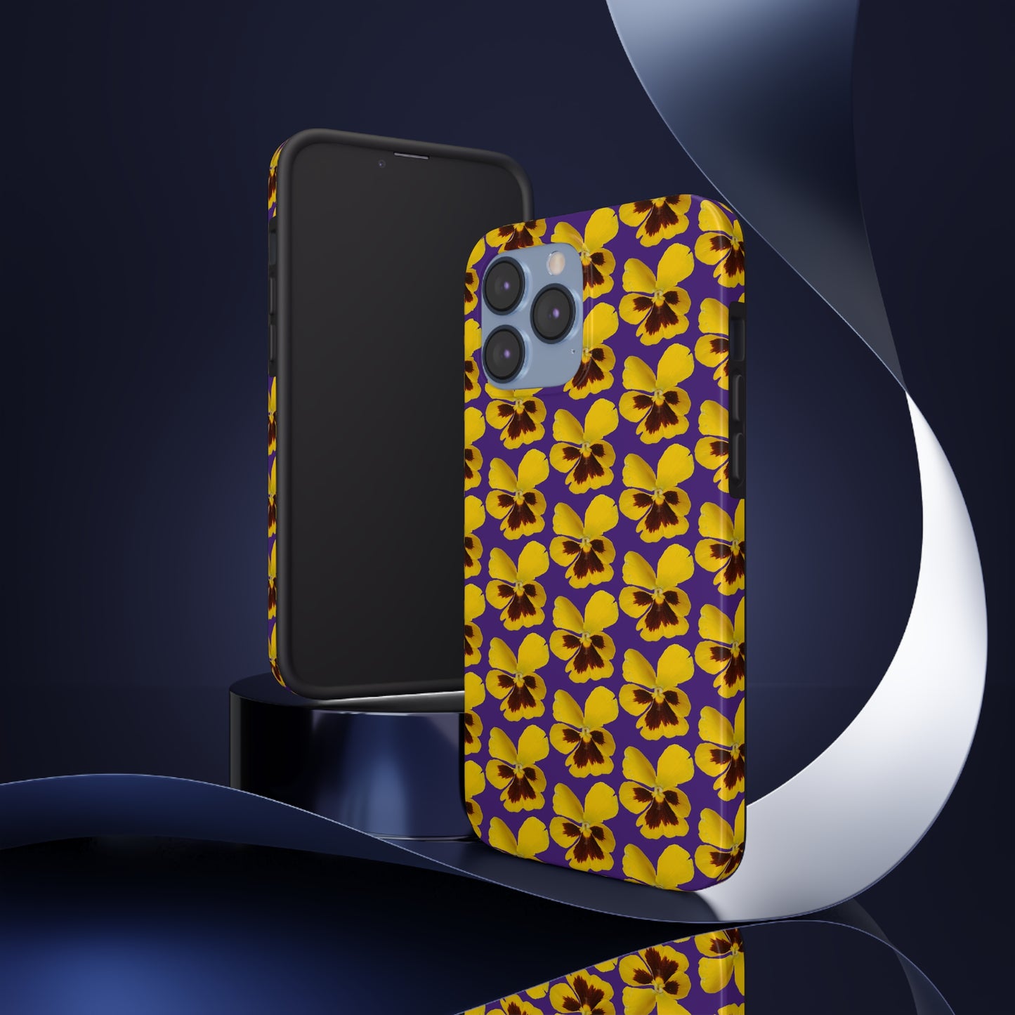 Yellow Pansy Purple Tough Phone Case