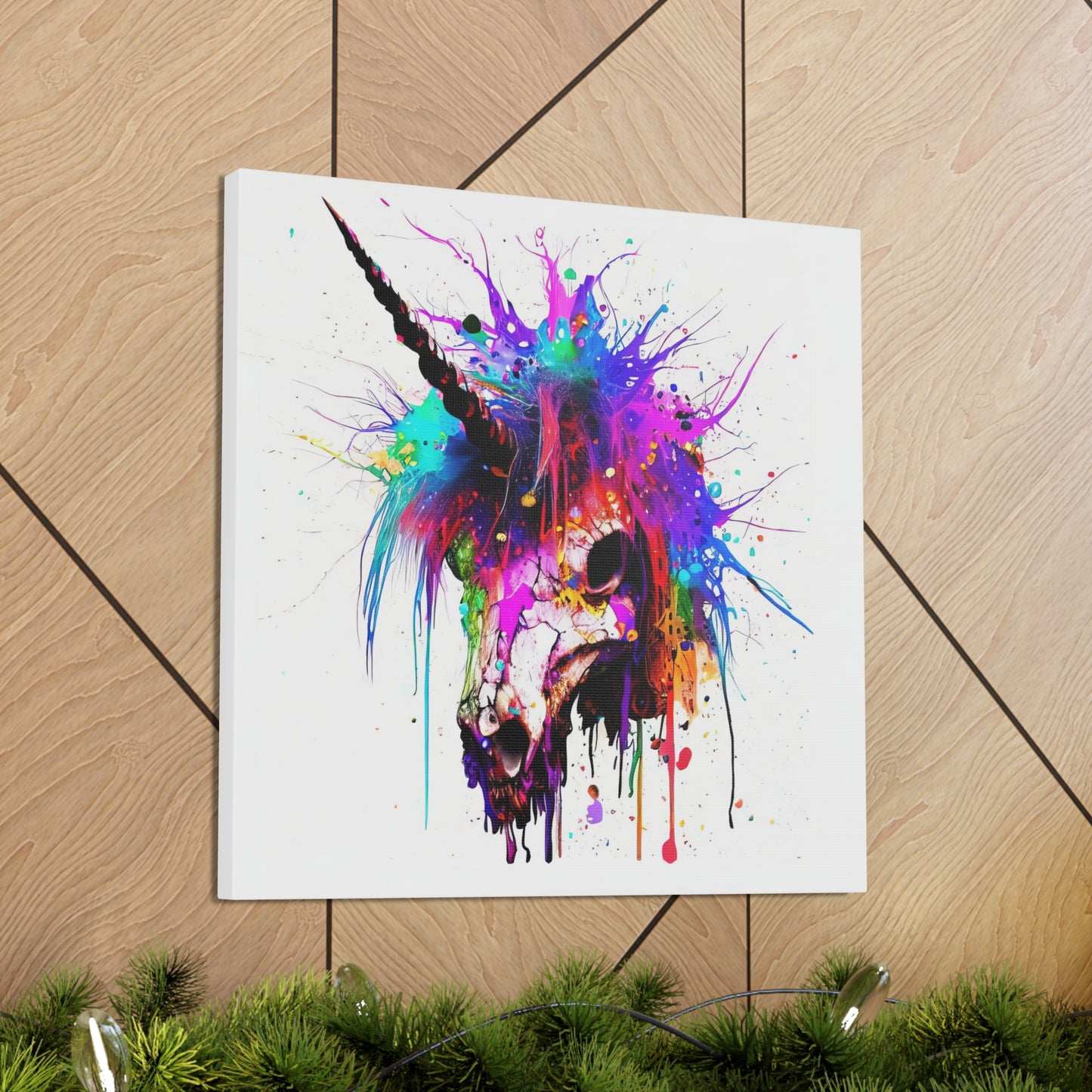 Unicorn Skull - Canvas Wall Art