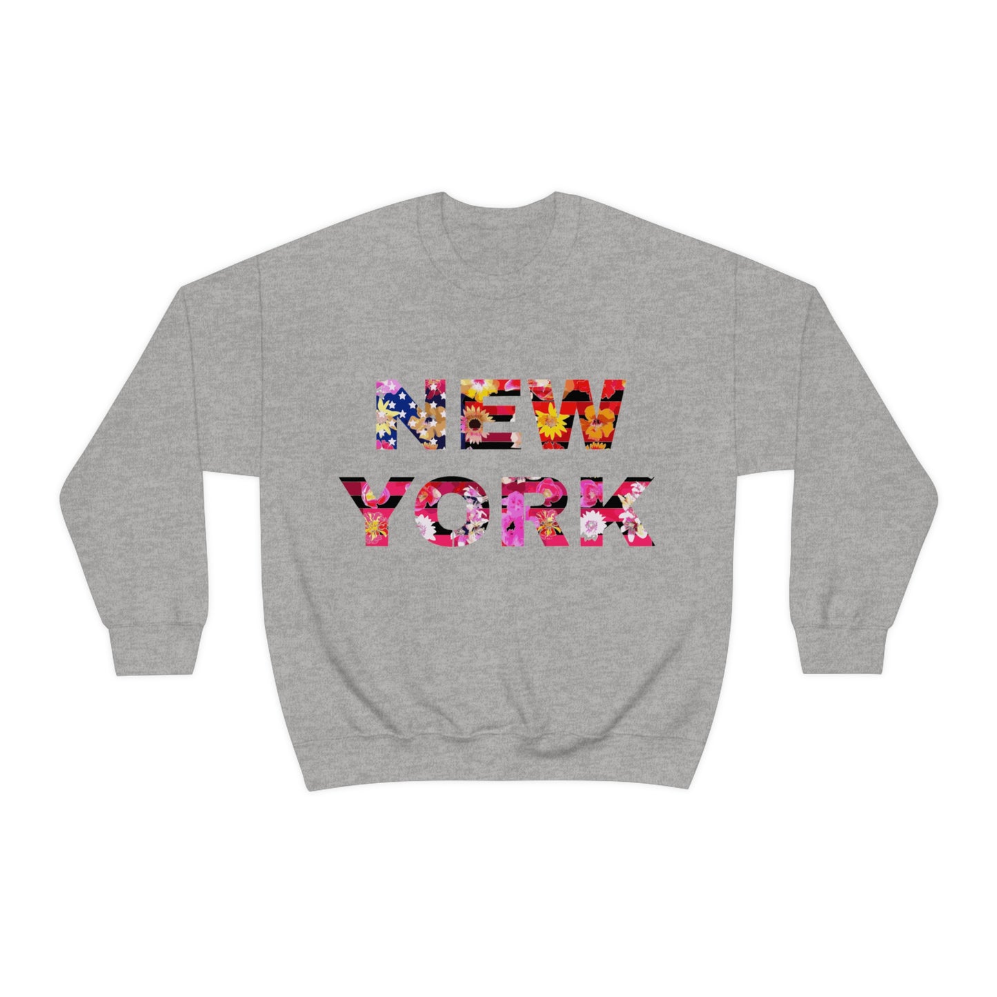 New York Floral Heavy Blend Sweatshirt