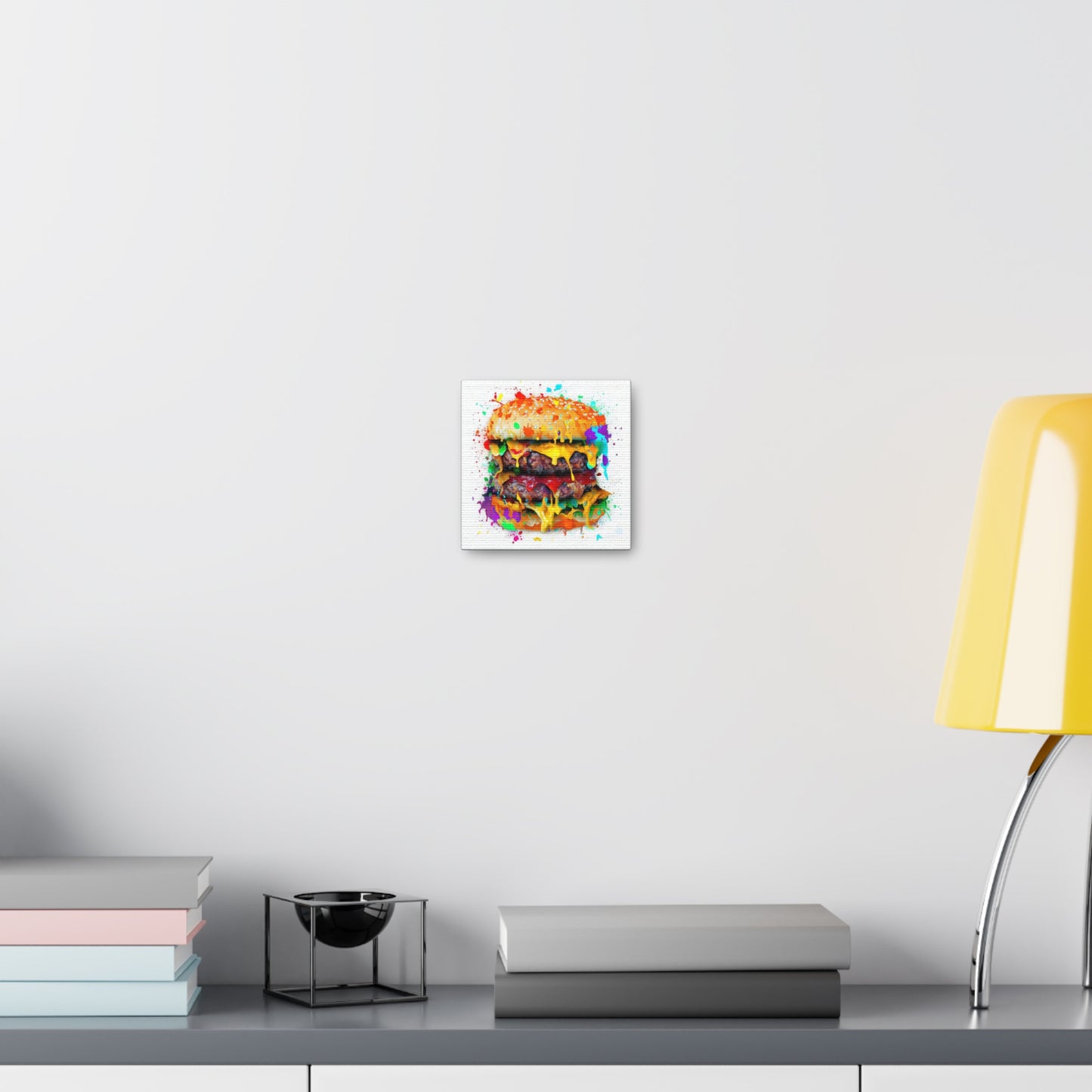 Double Cheese Burger  - Canvas Wall Art