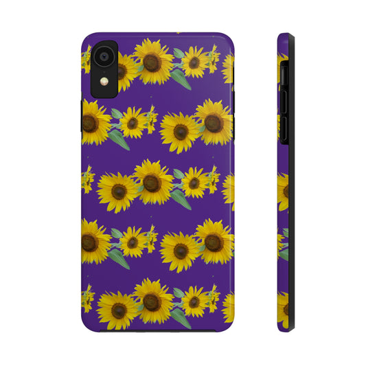 Sunflower Cluster Purple Tough Phone Case