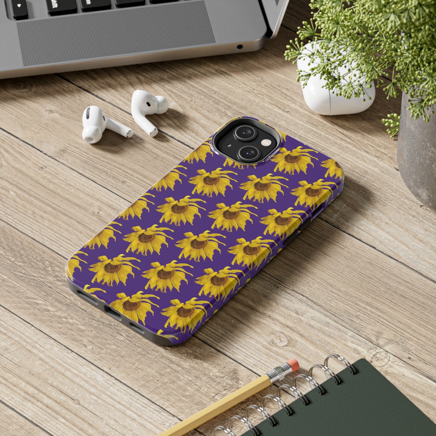 Fall Sunflower Purple Tough Phone Case