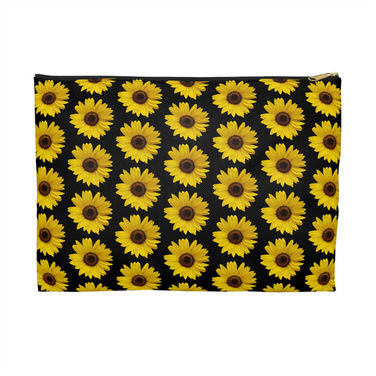 Sunflower Black Accessory Pouch