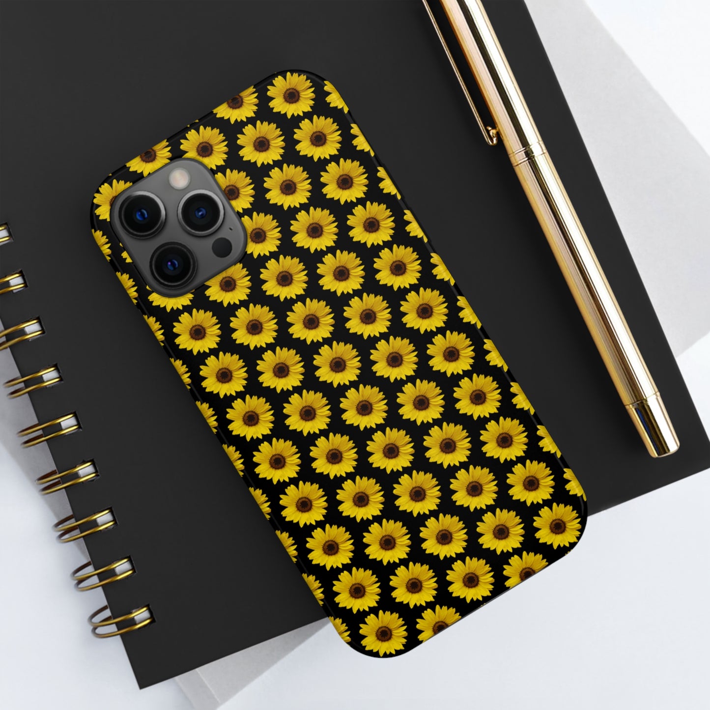 Sunflower Black Tough Phone Case