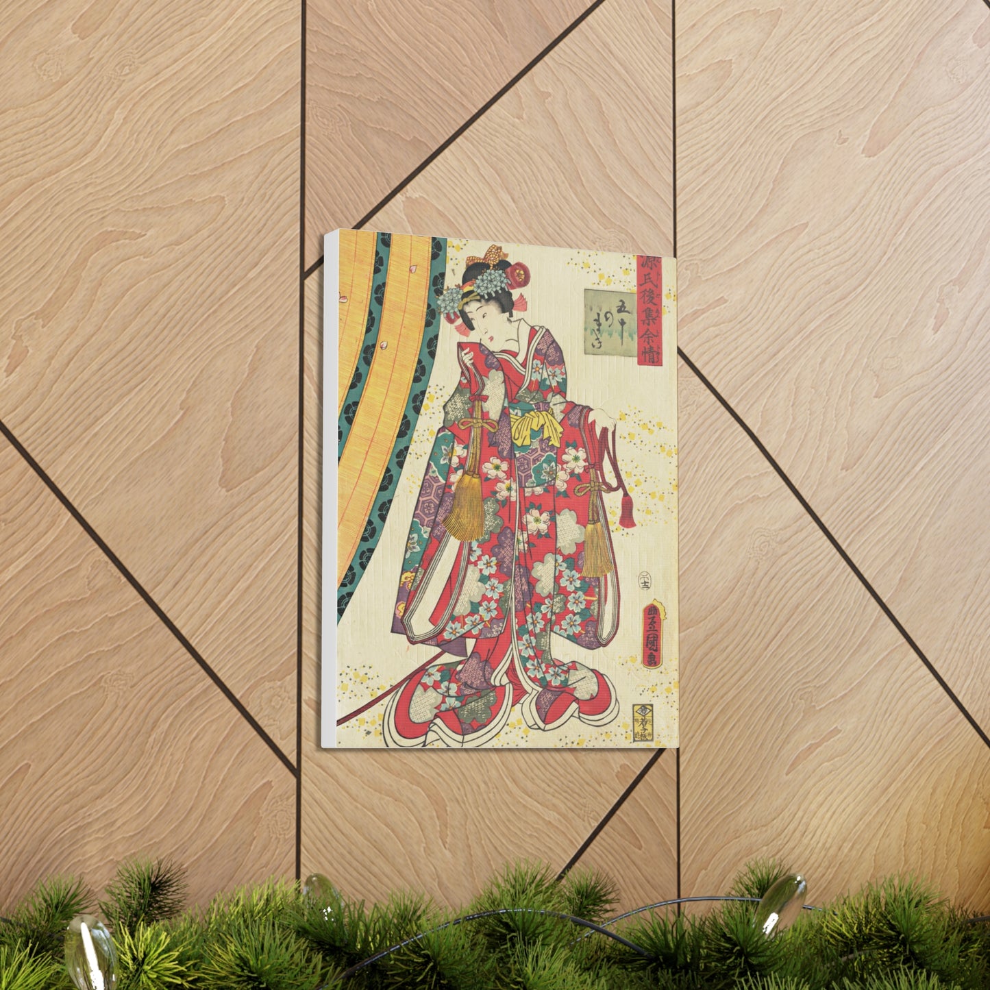 Utagawa Kunisada - Parody of the Third Princess and Kashiwagi Wall Art