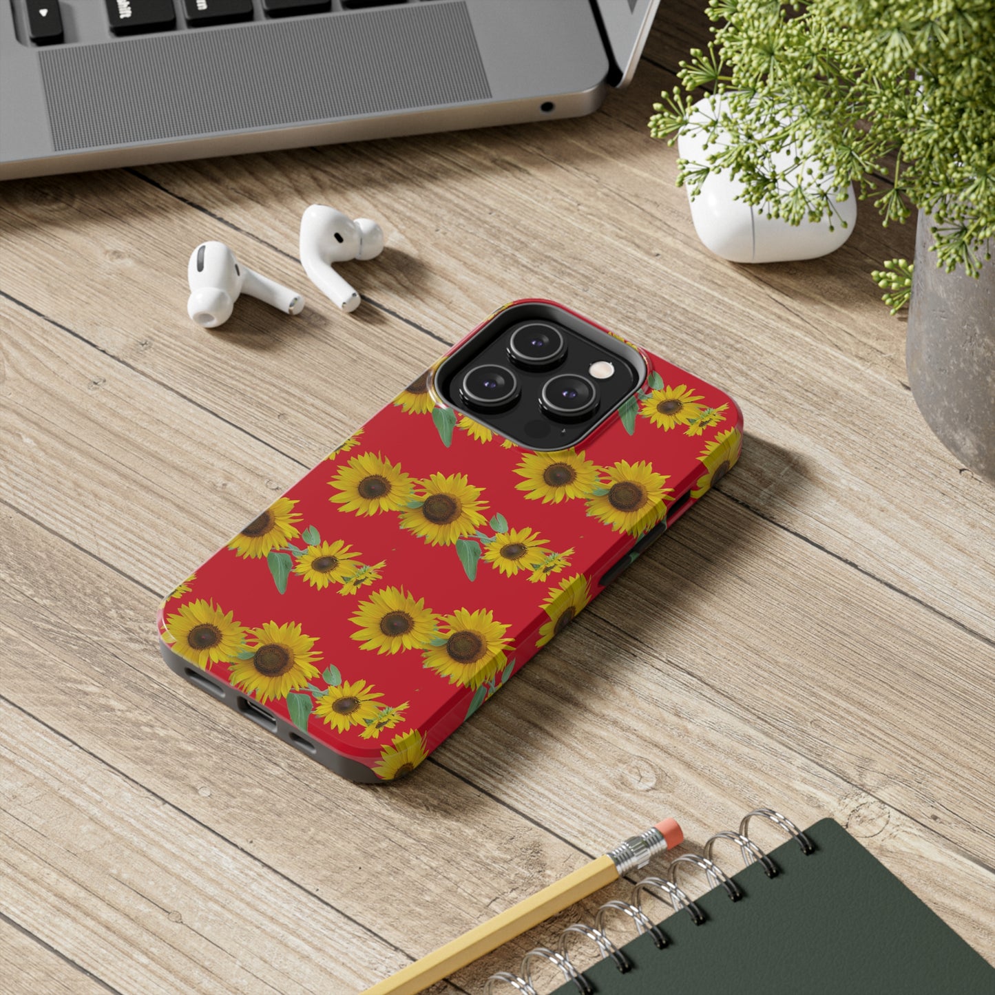 Sunflower Cluster RedTough Phone Case