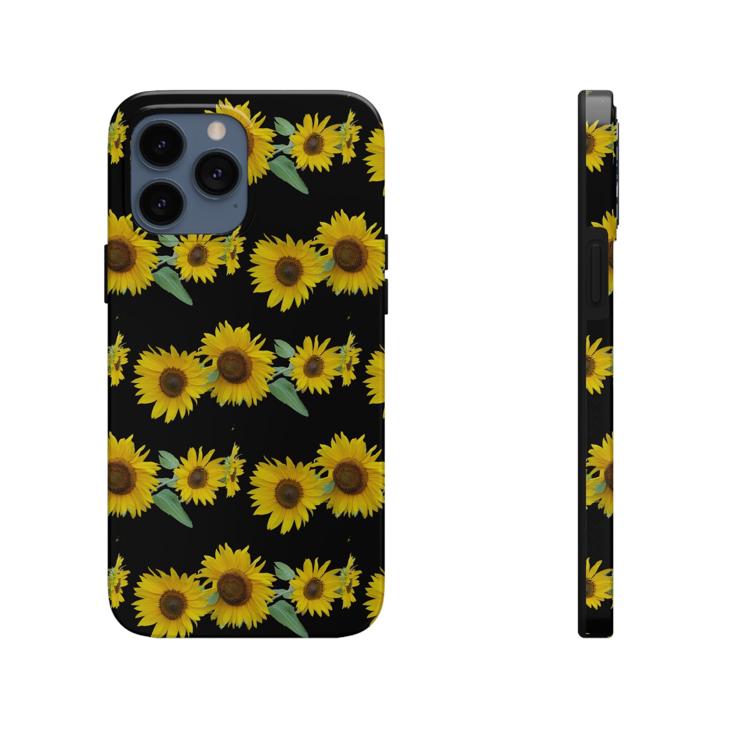 Sunflower Cluster Black Tough Phone Case