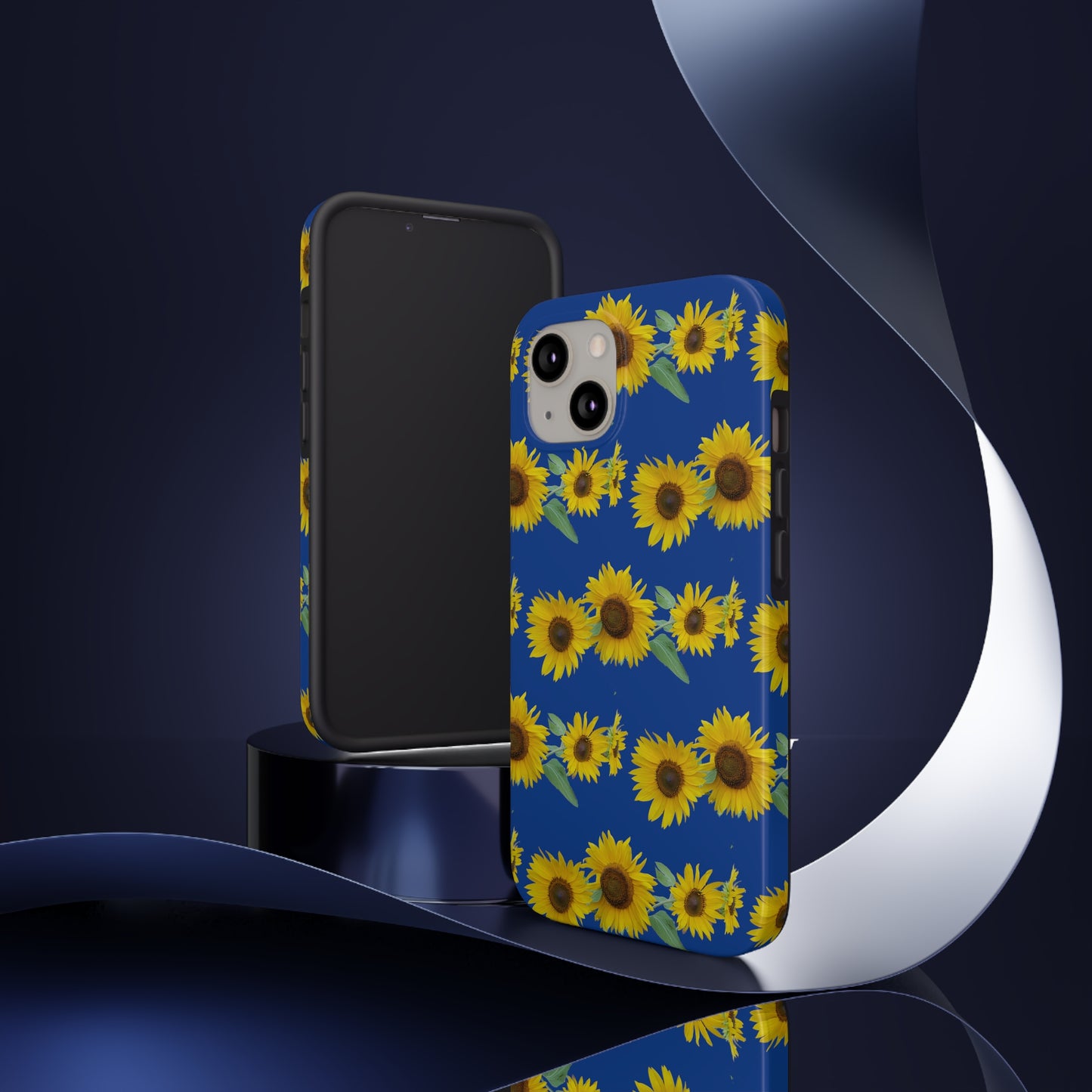 Sunflower Cluster Blue Tough Phone Case